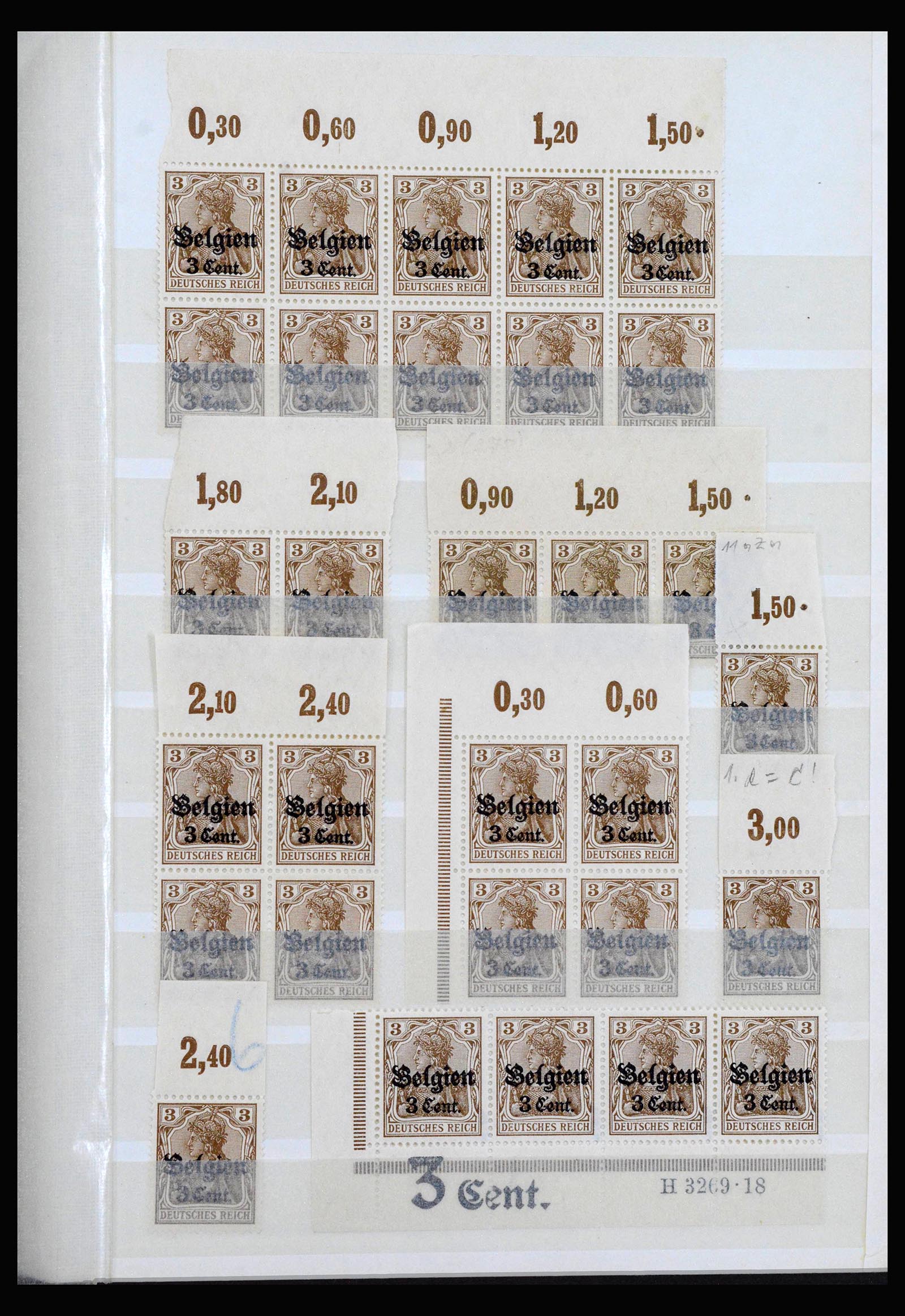 40162 0007 - Stamp collection 40162 German occupation in Belgium 1914-1916.