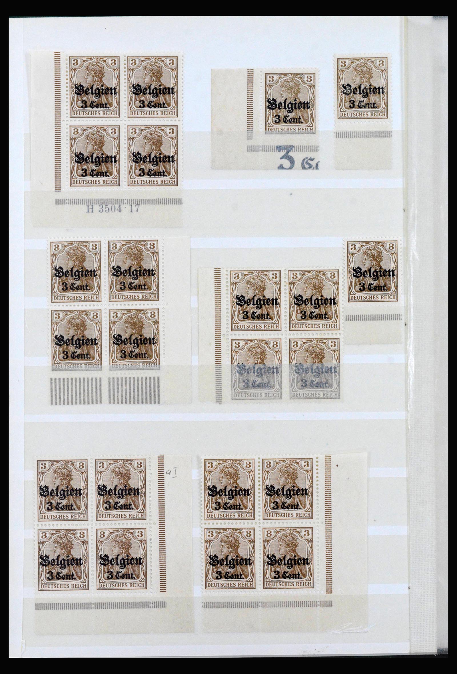 40162 0008 - Stamp collection 40162 German occupation in Belgium 1914-1916.