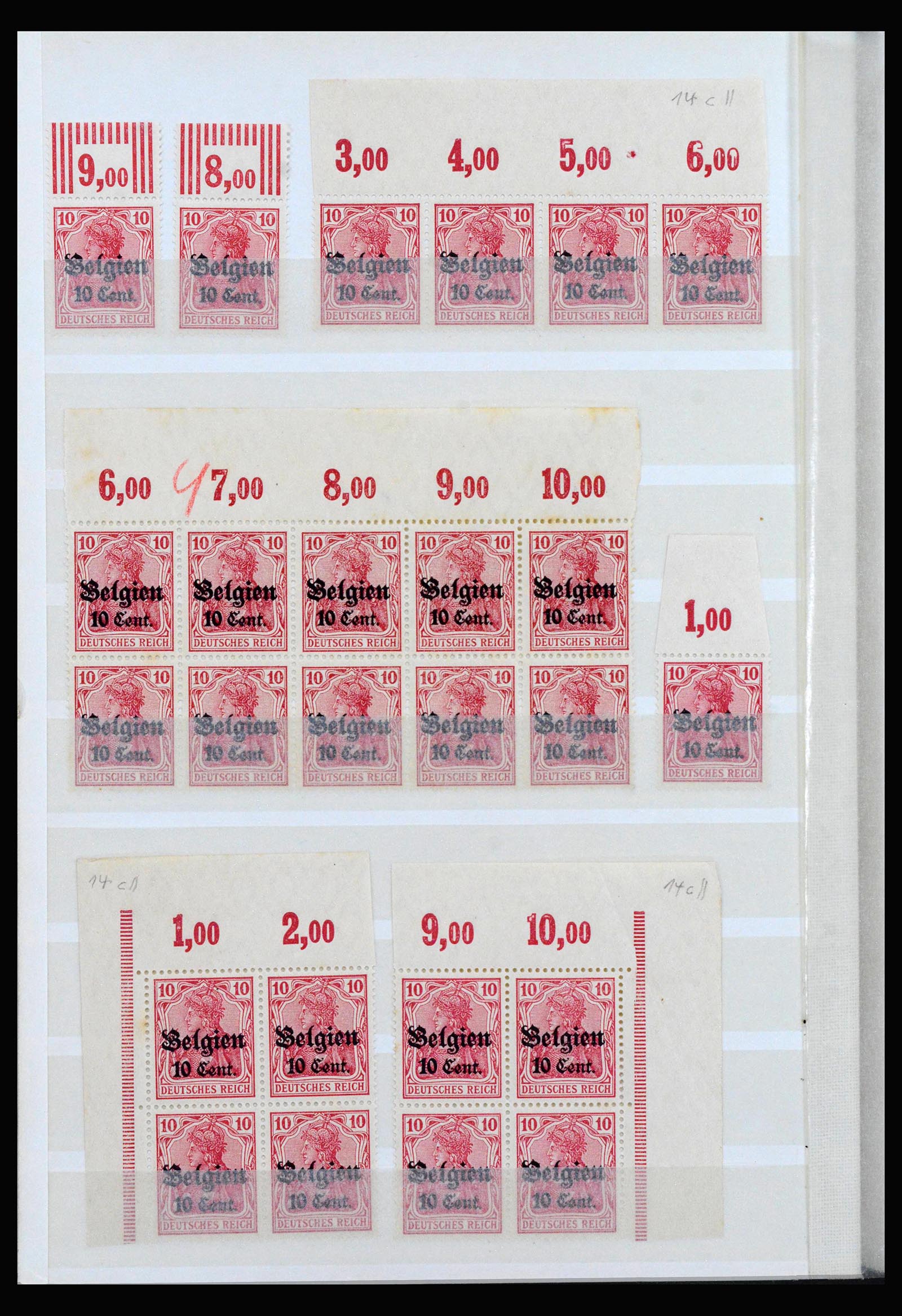 40162 0011 - Stamp collection 40162 German occupation in Belgium 1914-1916.