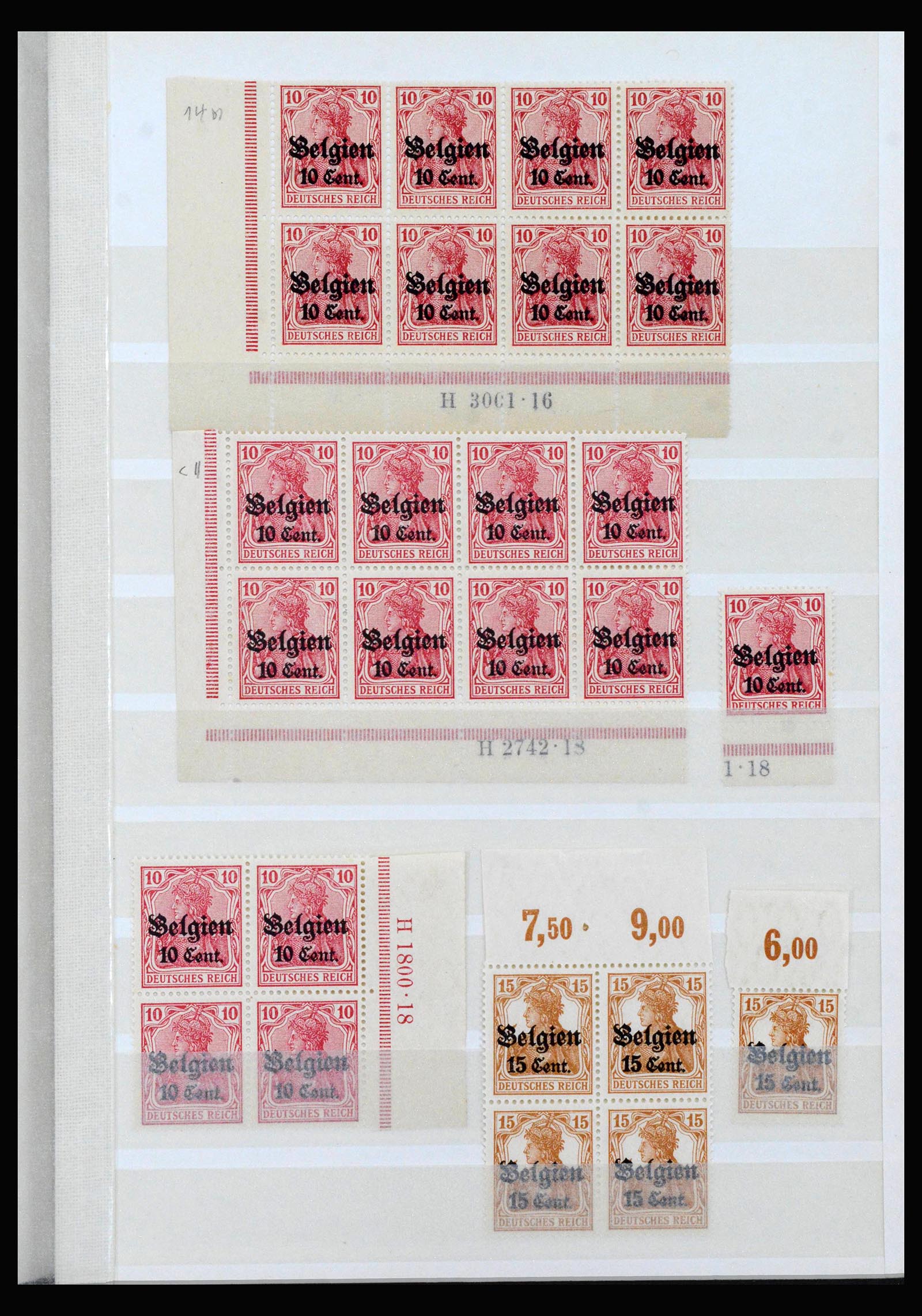 40162 0012 - Stamp collection 40162 German occupation in Belgium 1914-1916.