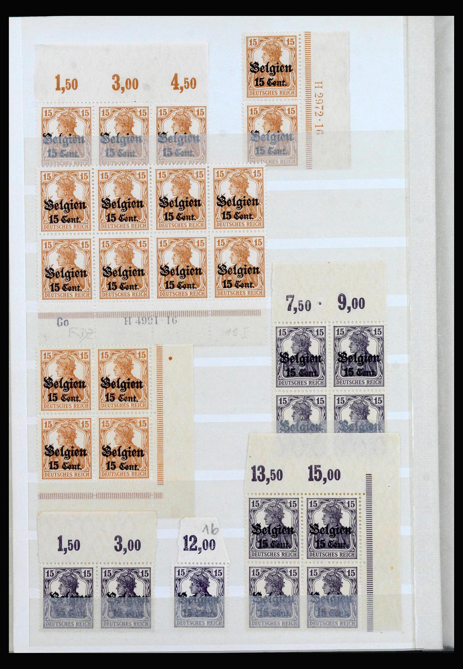 40162 0013 - Stamp collection 40162 German occupation in Belgium 1914-1916.