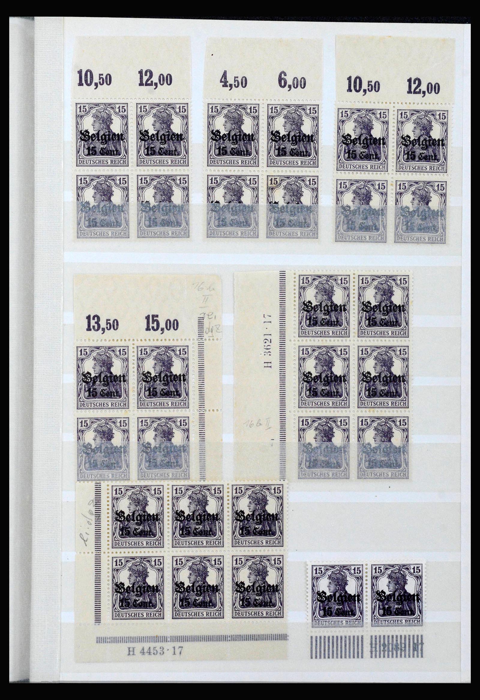 40162 0014 - Stamp collection 40162 German occupation in Belgium 1914-1916.