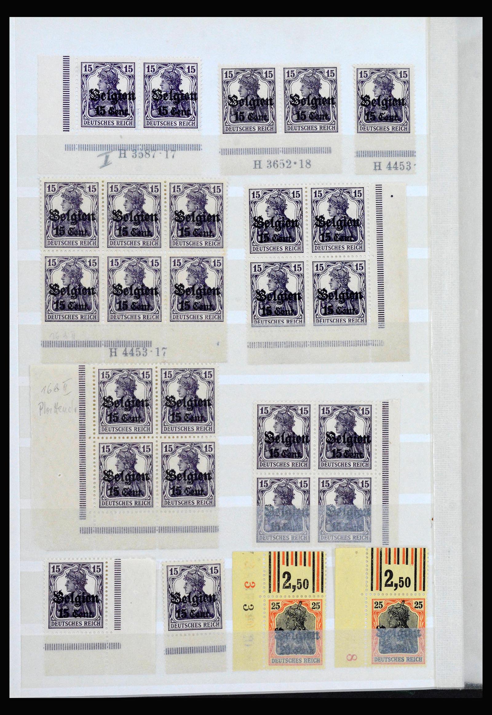 40162 0015 - Stamp collection 40162 German occupation in Belgium 1914-1916.