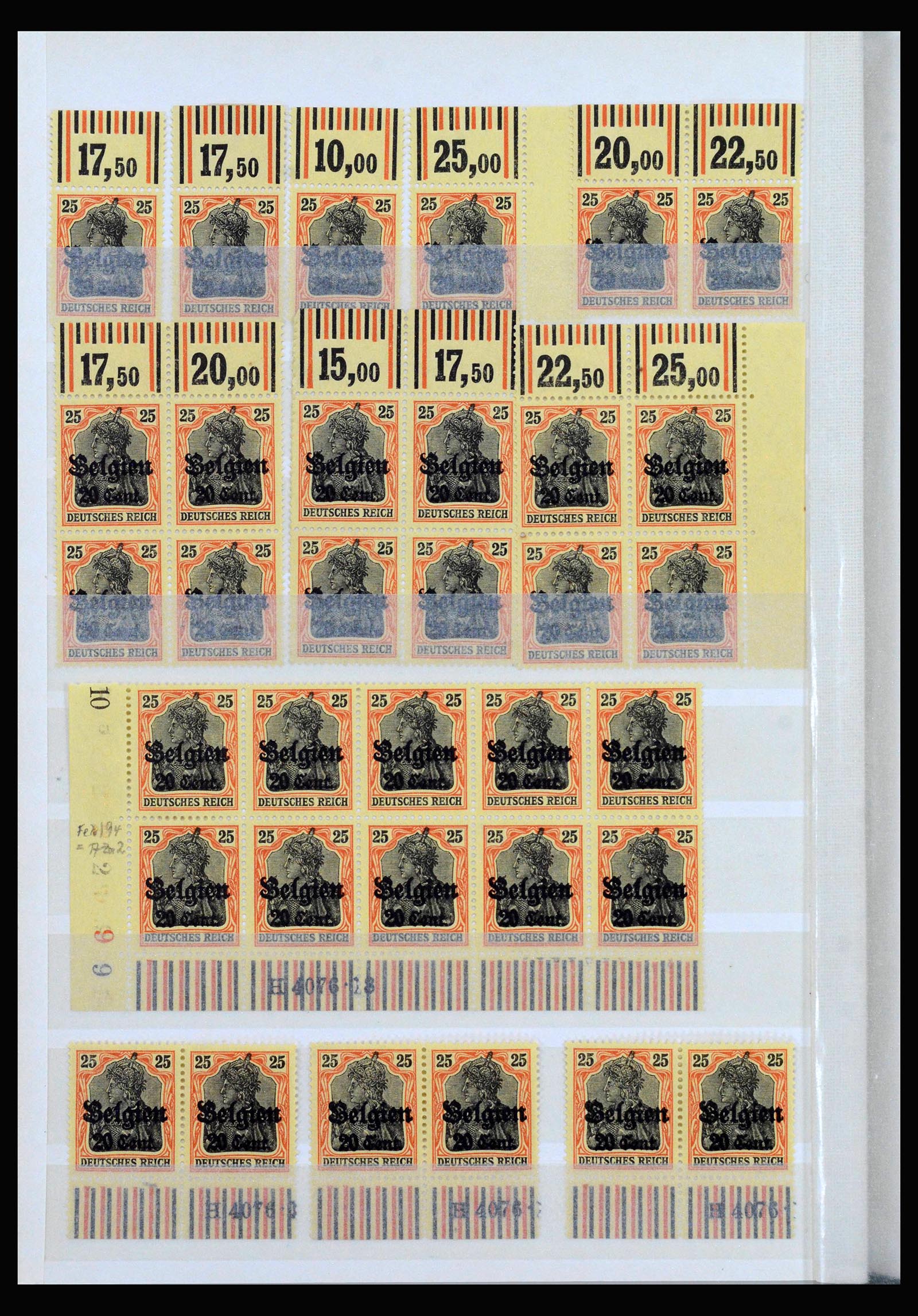 40162 0017 - Stamp collection 40162 German occupation in Belgium 1914-1916.