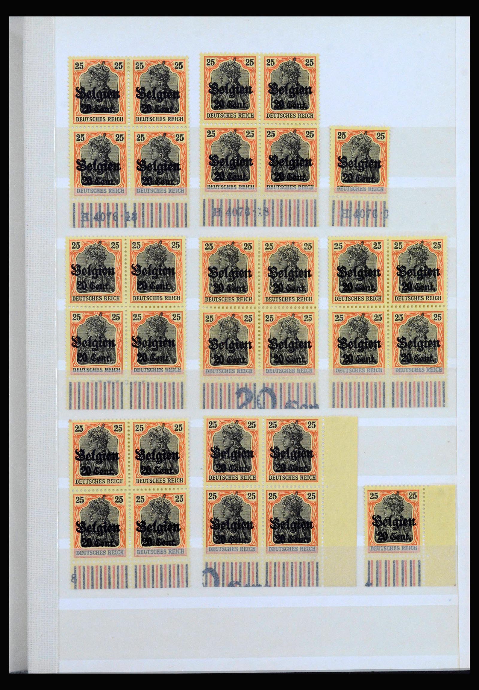 40162 0018 - Stamp collection 40162 German occupation in Belgium 1914-1916.