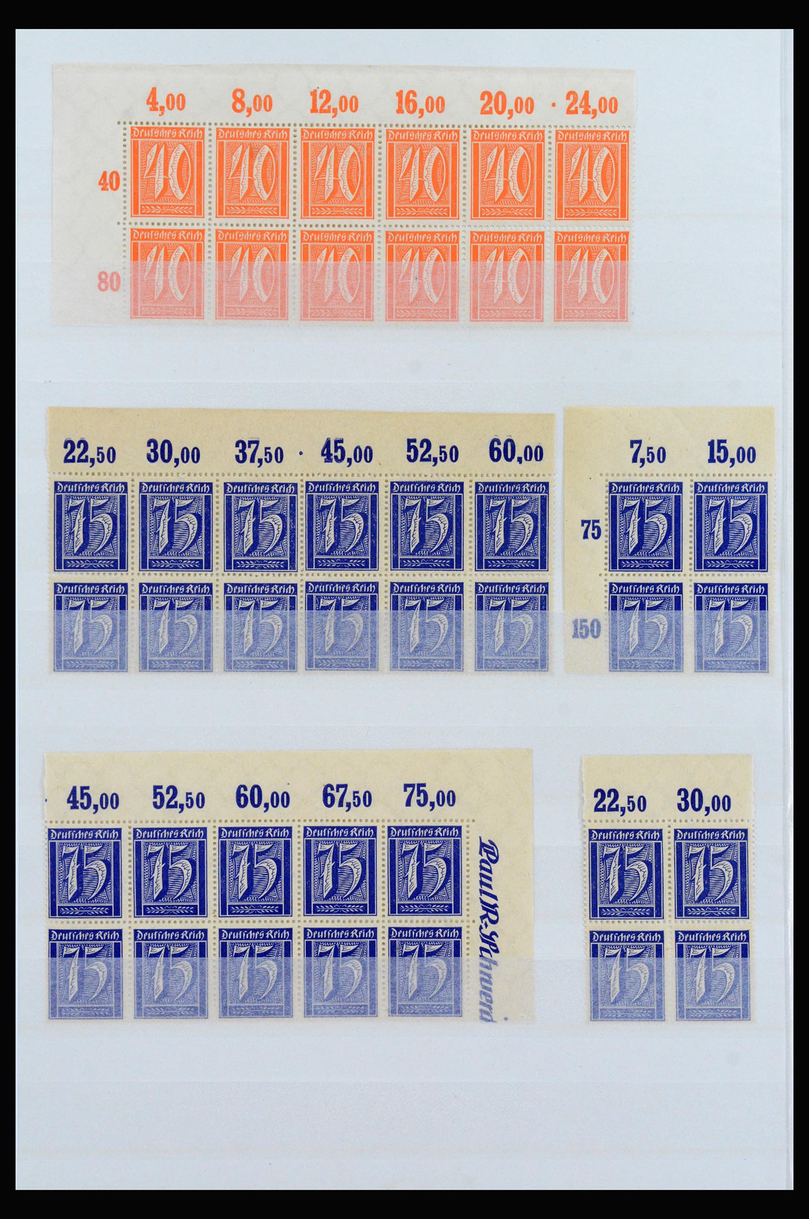 40163 0004 - Stamp collection 40163 German Reich MNH infla period.