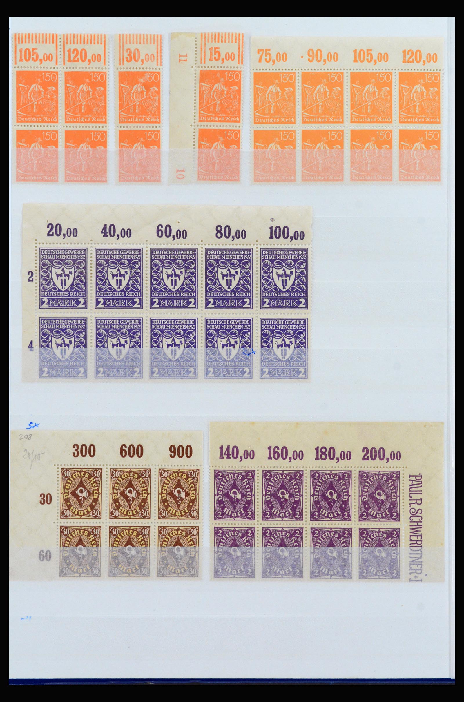 40163 0006 - Stamp collection 40163 German Reich MNH infla period.