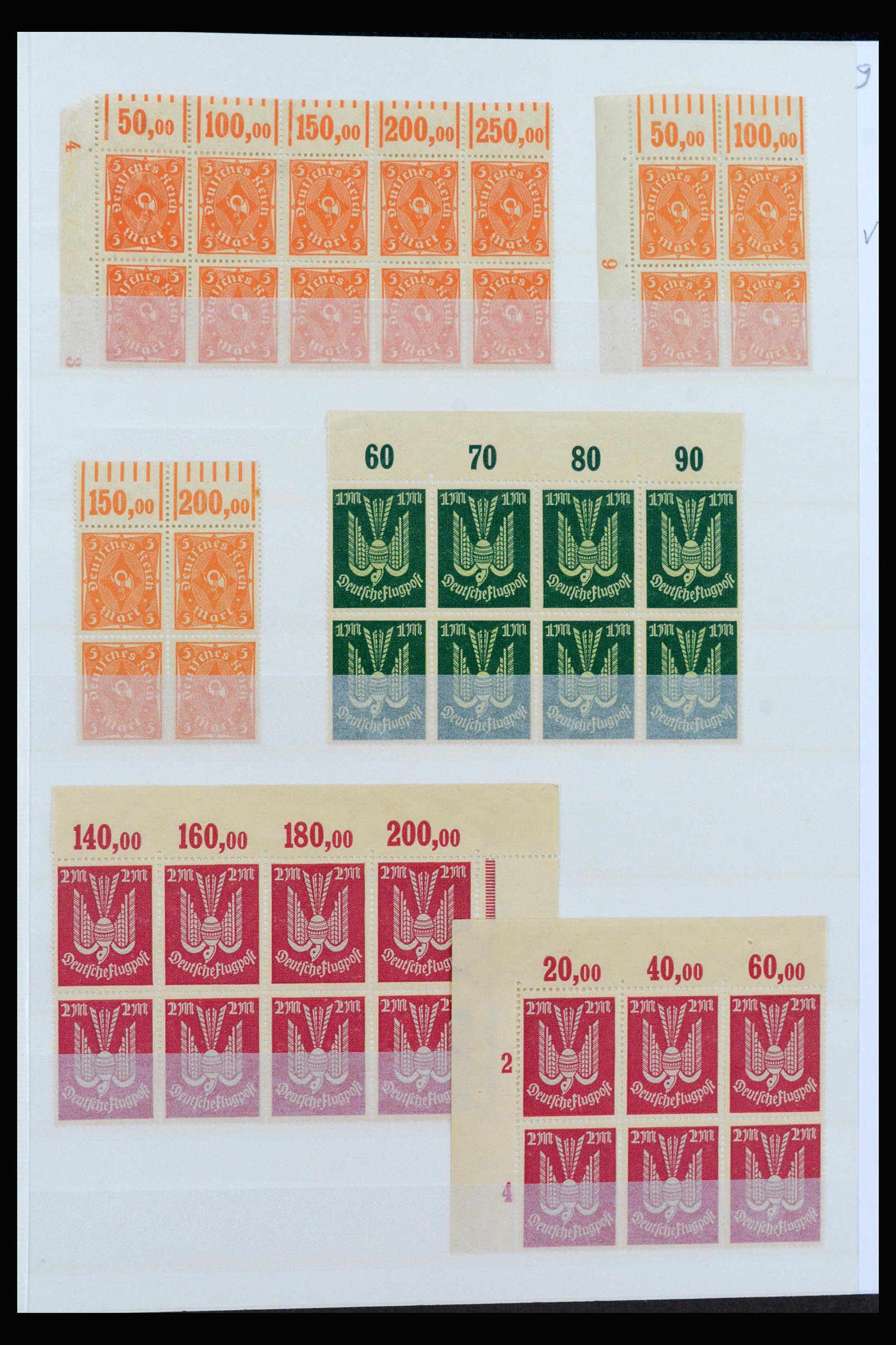 40163 0009 - Stamp collection 40163 German Reich MNH infla period.