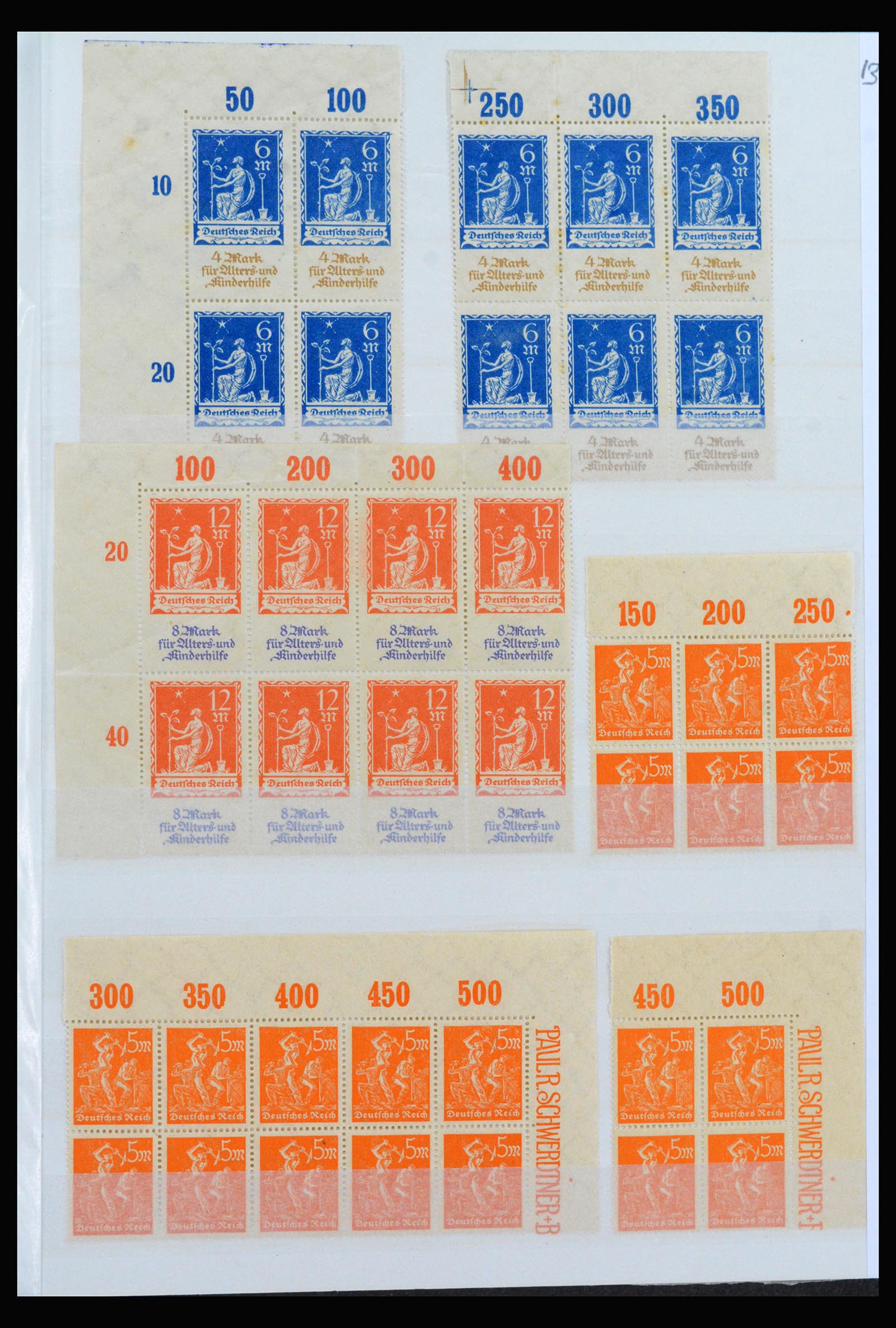 40163 0013 - Stamp collection 40163 German Reich MNH infla period.