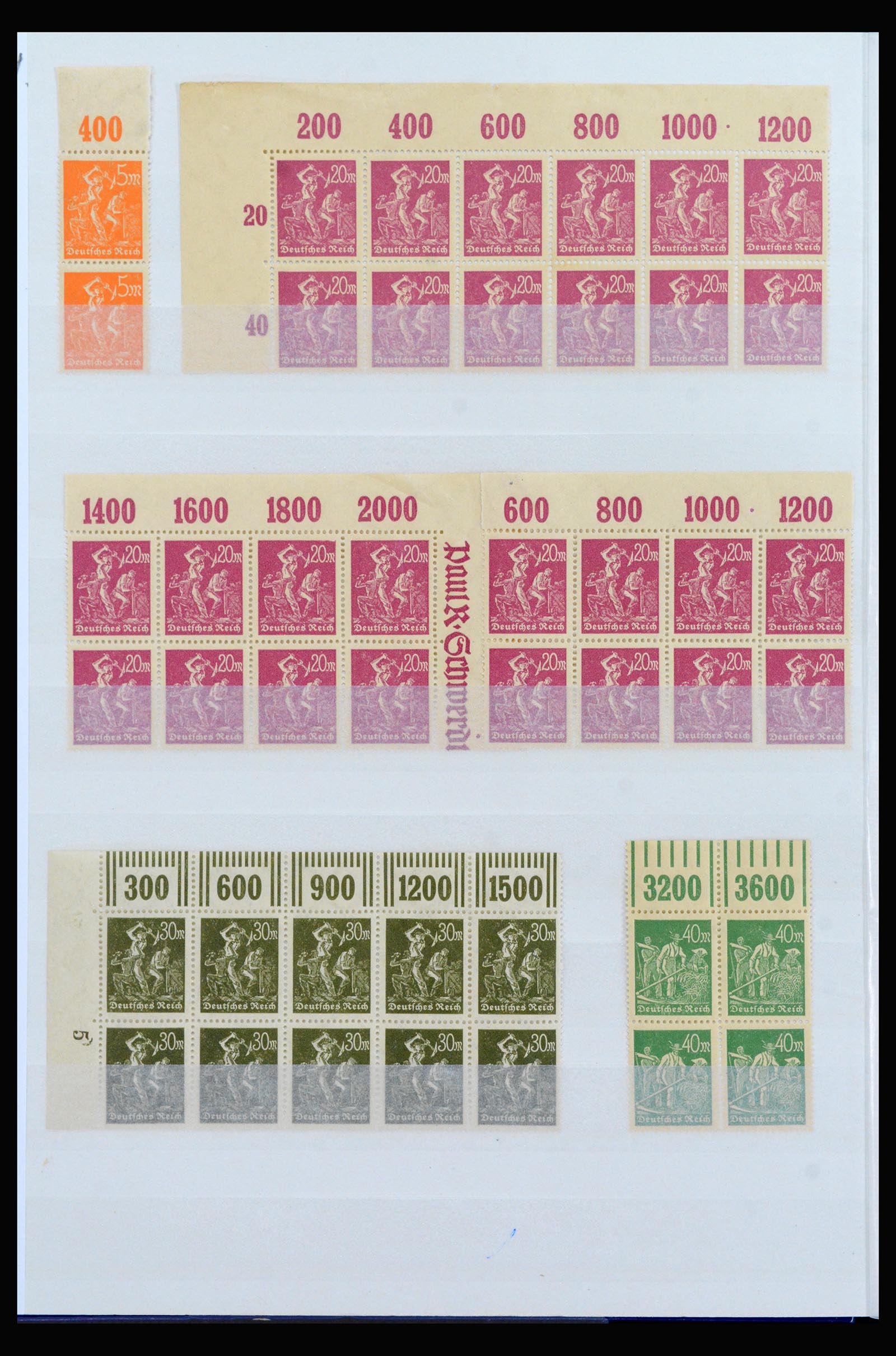 40163 0014 - Stamp collection 40163 German Reich MNH infla period.