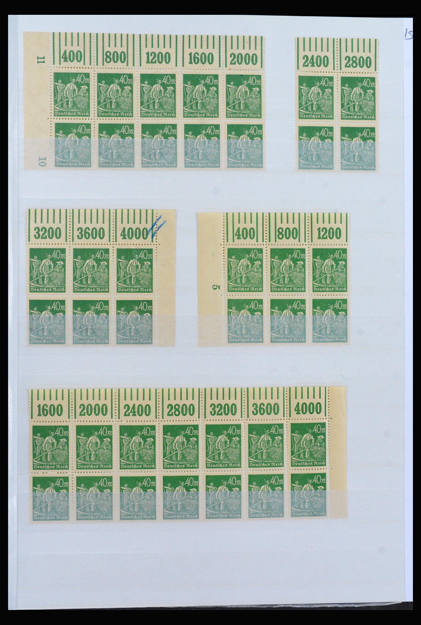 40163 0015 - Stamp collection 40163 German Reich MNH infla period.