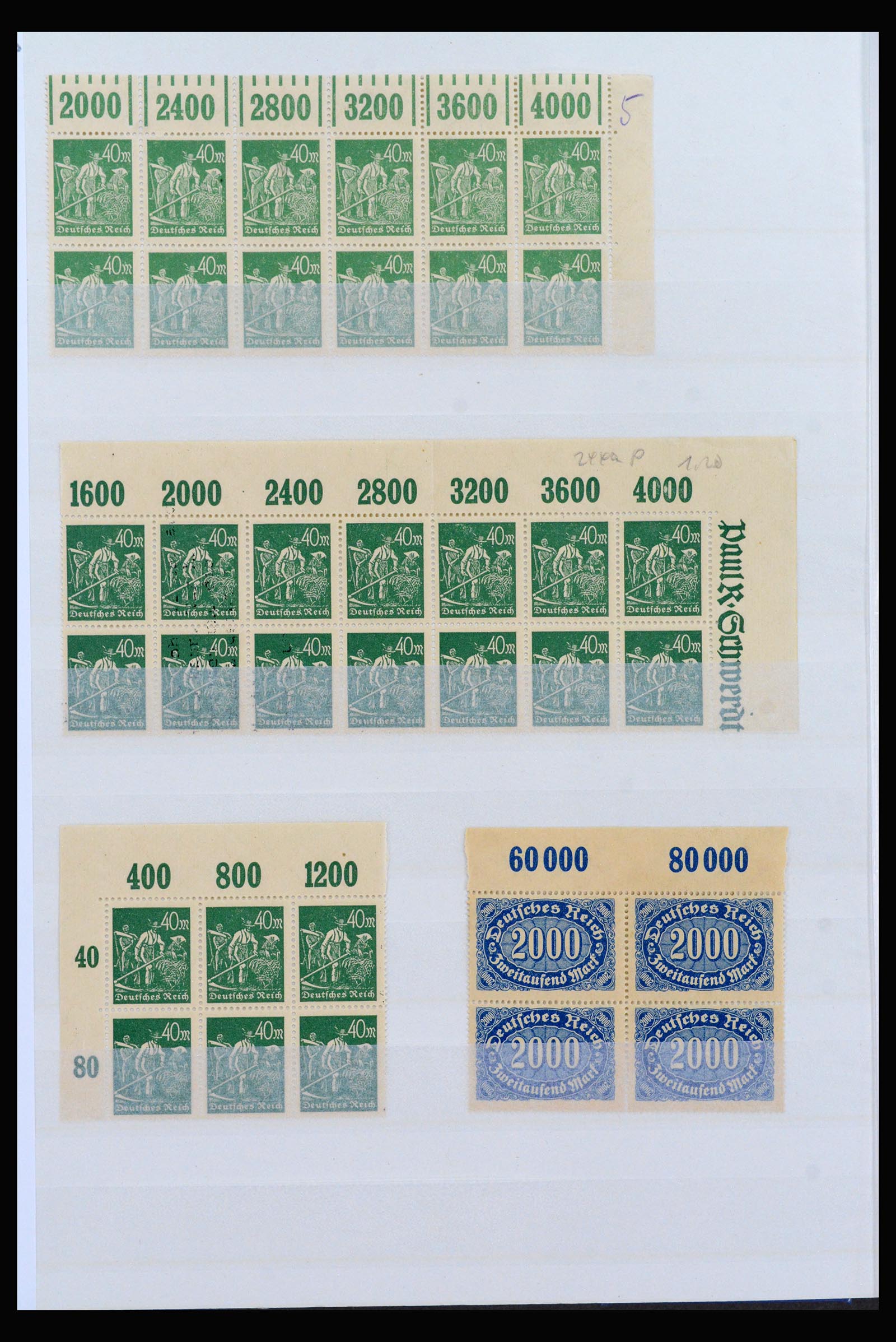 40163 0016 - Stamp collection 40163 German Reich MNH infla period.