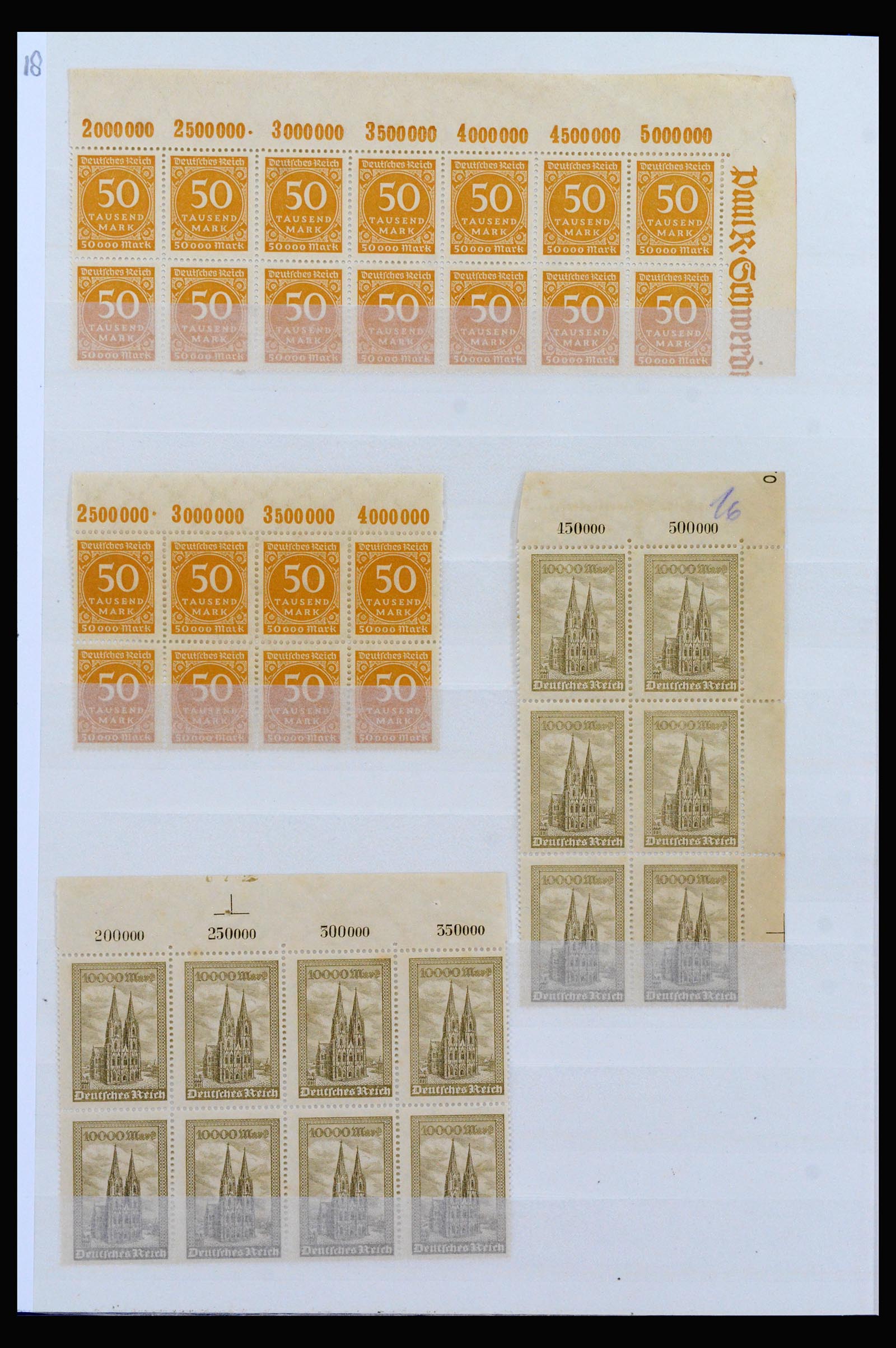 40163 0018 - Stamp collection 40163 German Reich MNH infla period.