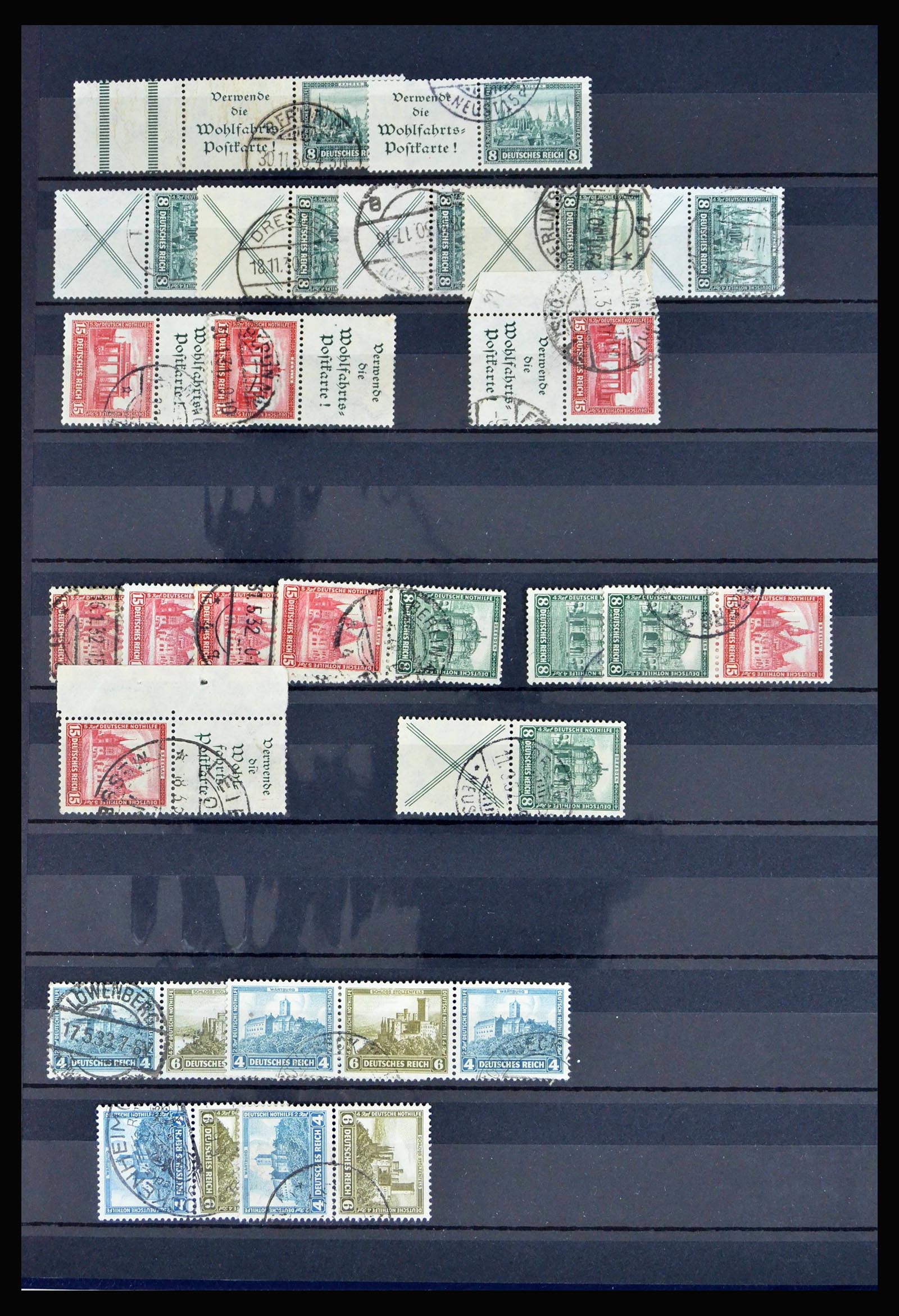 40169 0004 - Stamp collection 40169 German Reich combinations 1916-1941.