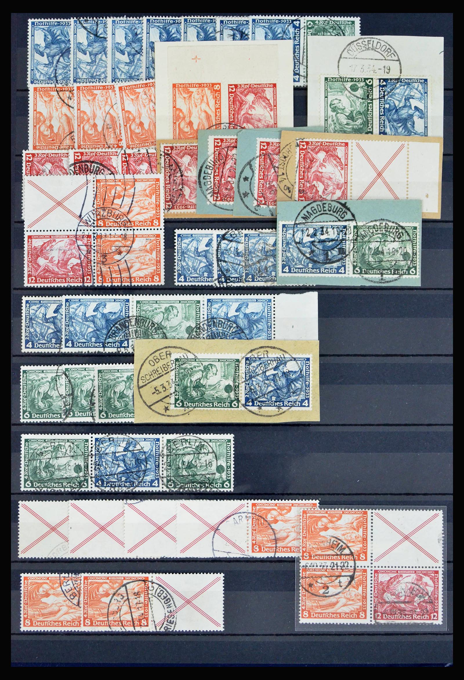 40169 0006 - Stamp collection 40169 German Reich combinations 1916-1941.