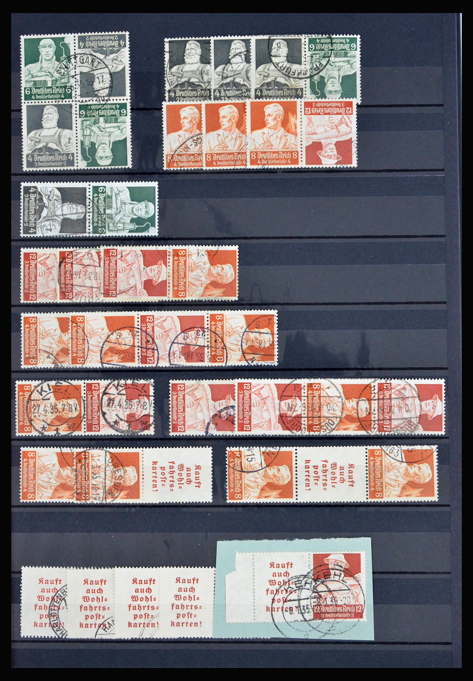 40169 0019 - Stamp collection 40169 German Reich combinations 1916-1941.