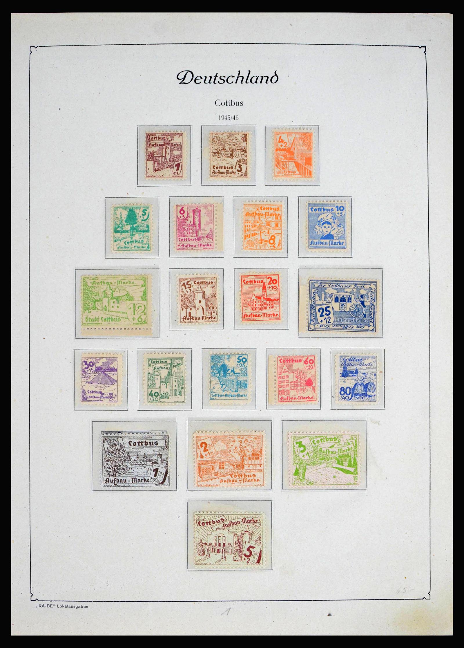 40174 0001 - Stamp collection 40174 Germany localpost 1945-1946.