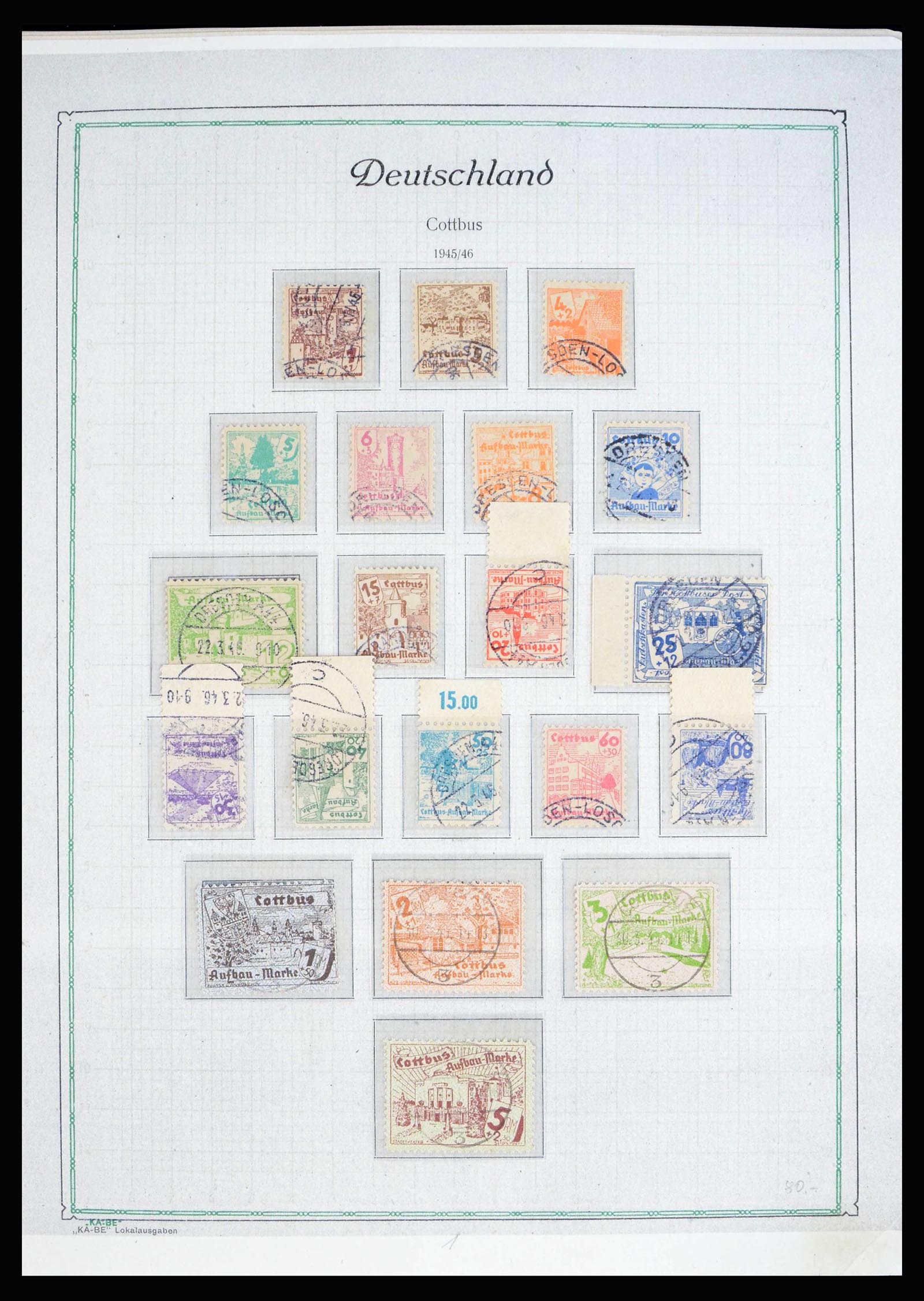 40174 0002 - Stamp collection 40174 Germany localpost 1945-1946.