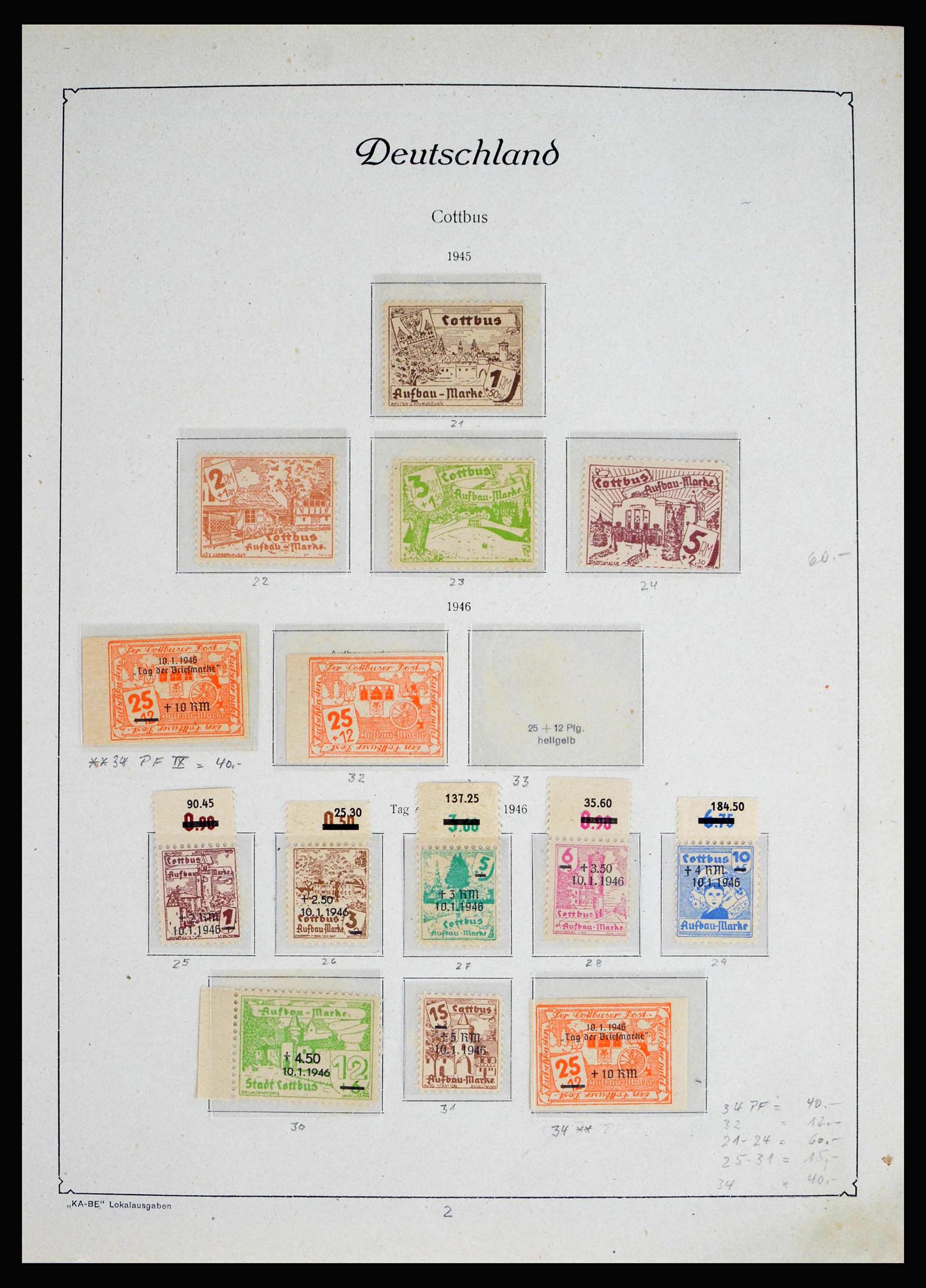 40174 0003 - Stamp collection 40174 Germany localpost 1945-1946.