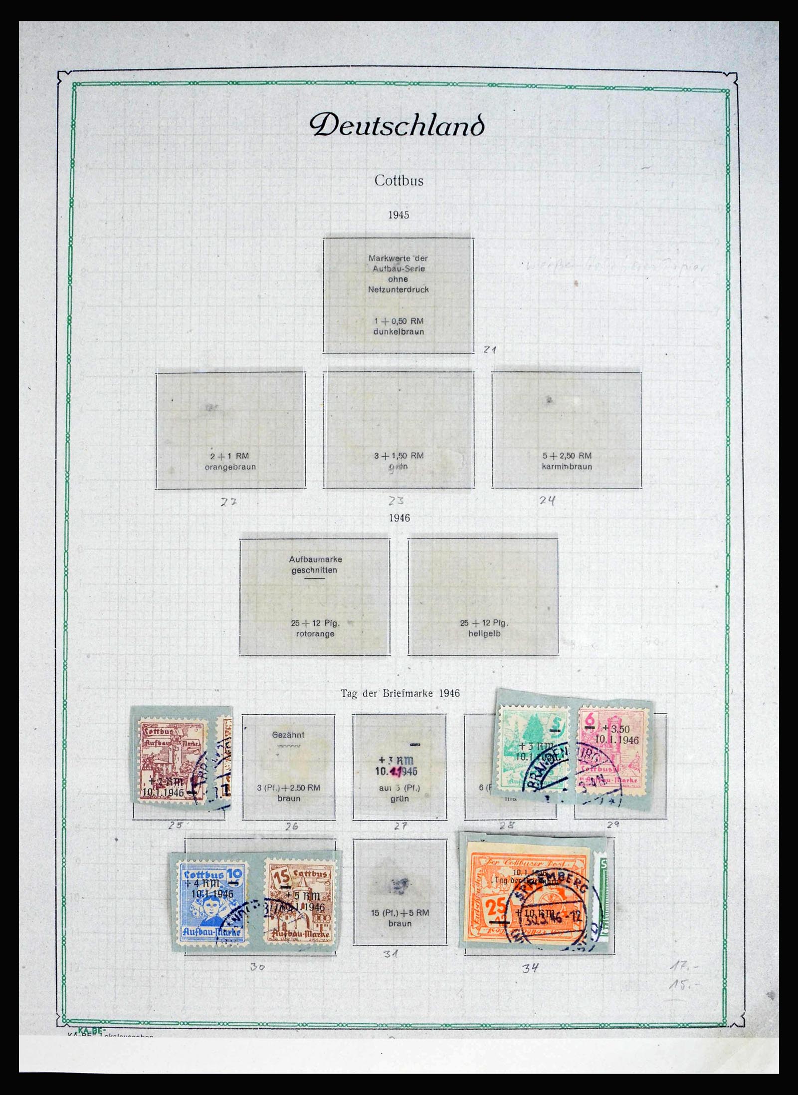 40174 0004 - Stamp collection 40174 Germany localpost 1945-1946.