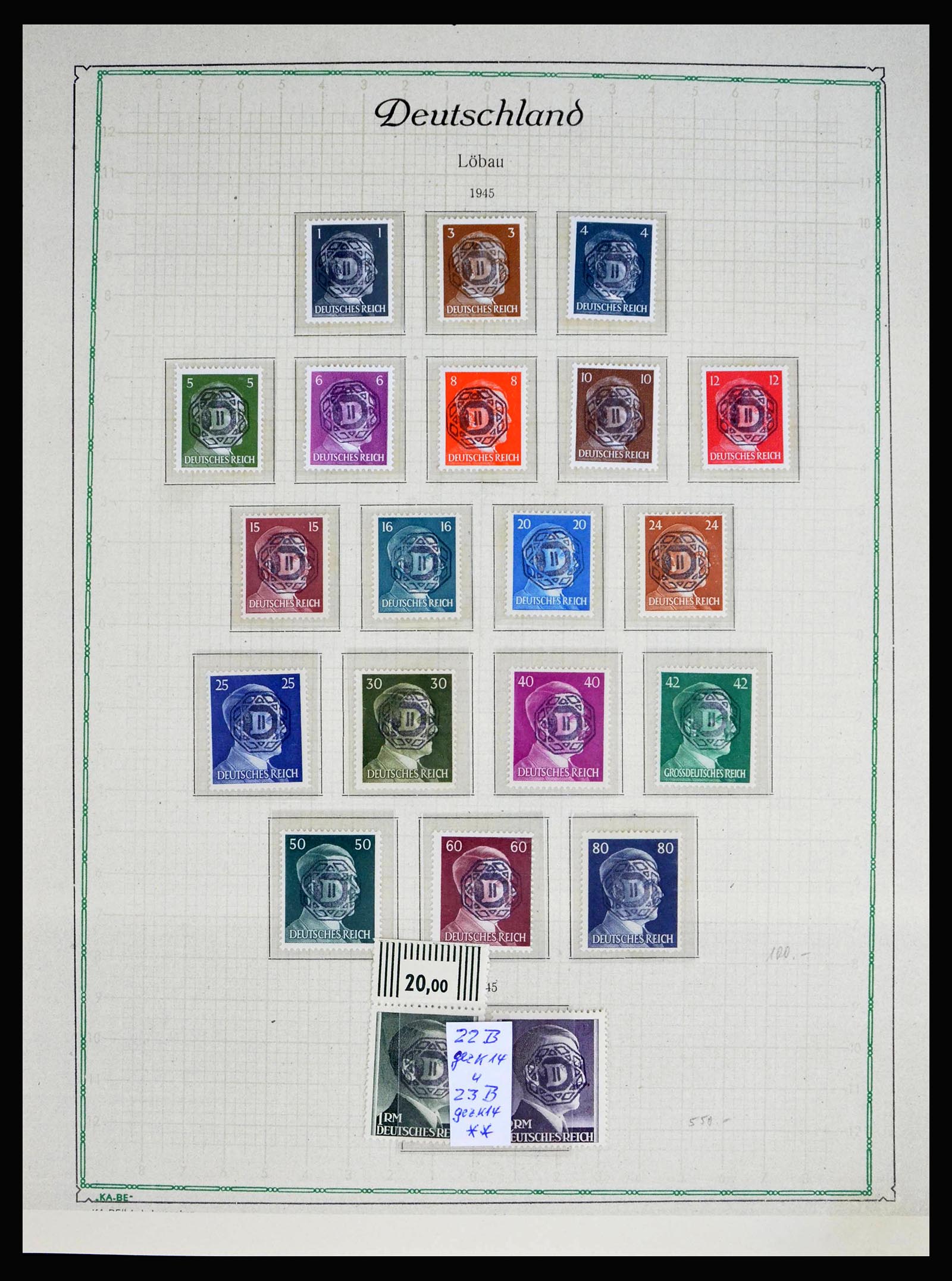 40174 0008 - Stamp collection 40174 Germany localpost 1945-1946.