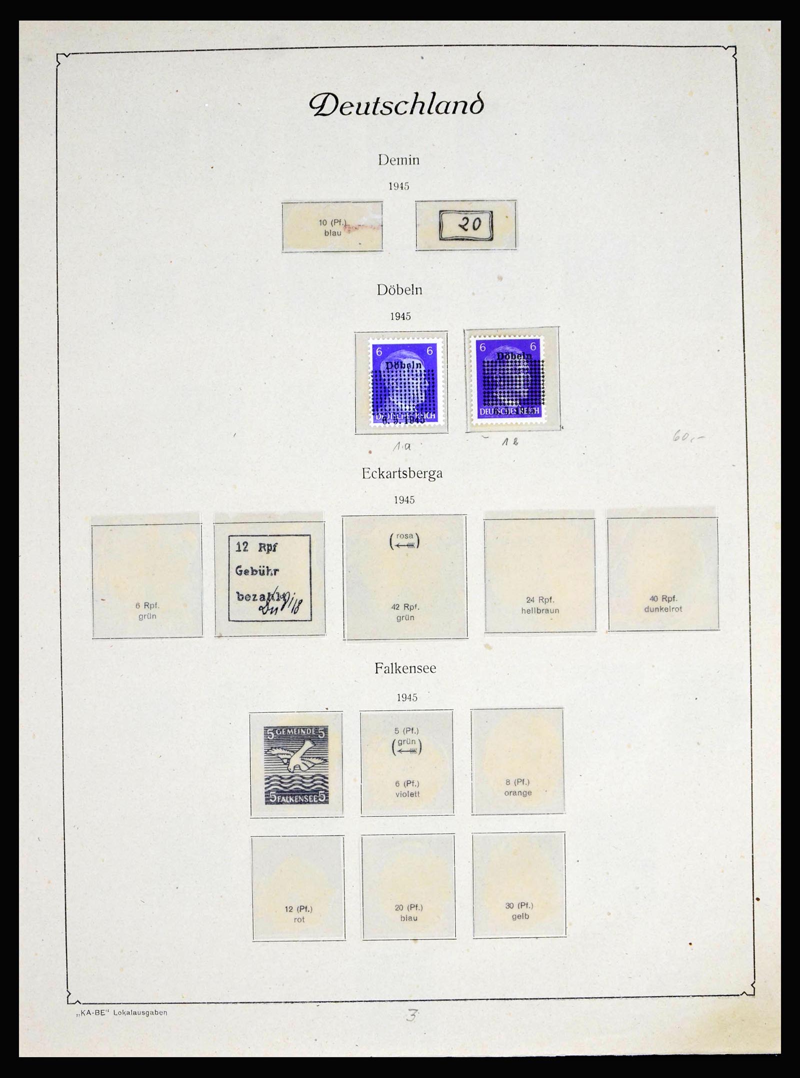 40174 0011 - Stamp collection 40174 Germany localpost 1945-1946.