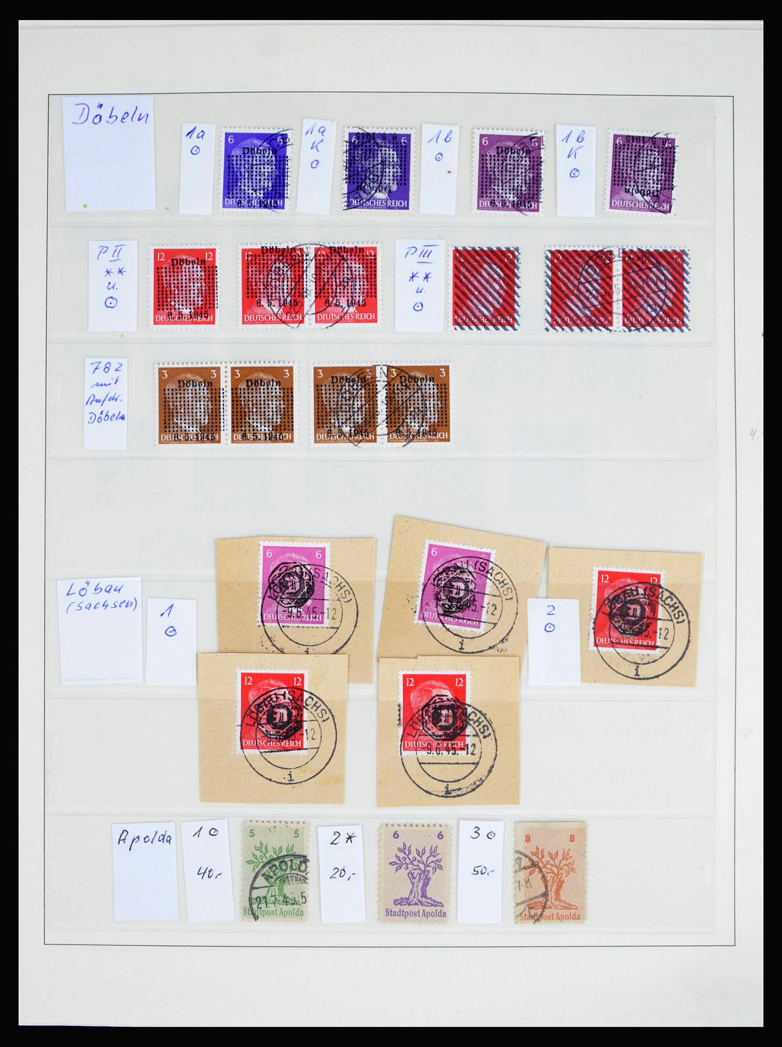 40174 0014 - Stamp collection 40174 Germany localpost 1945-1946.