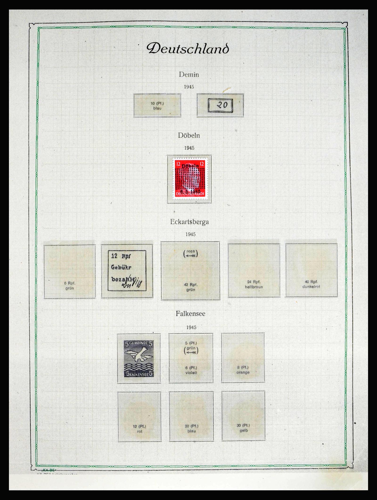 40174 0017 - Stamp collection 40174 Germany localpost 1945-1946.