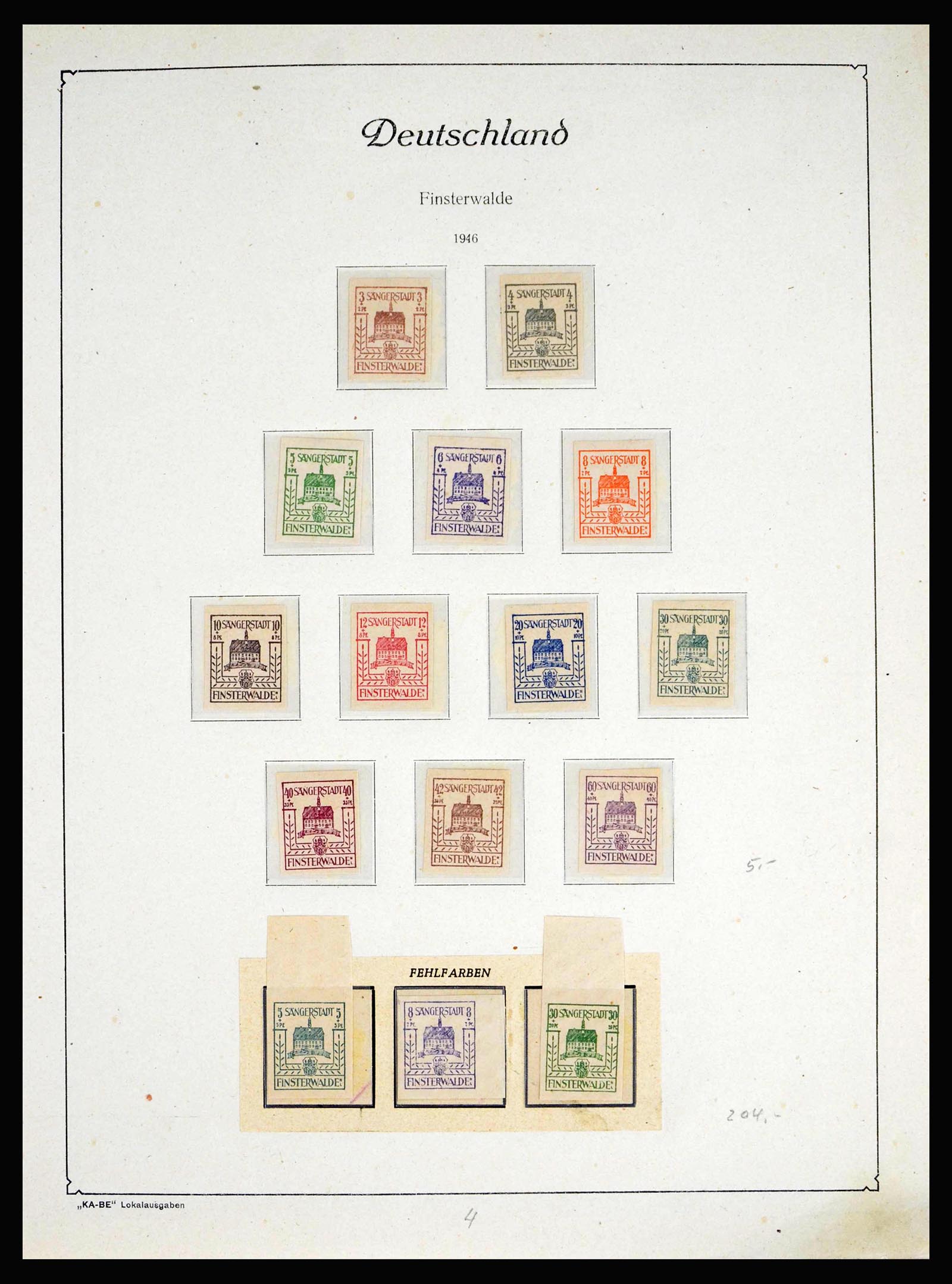 40174 0018 - Stamp collection 40174 Germany localpost 1945-1946.