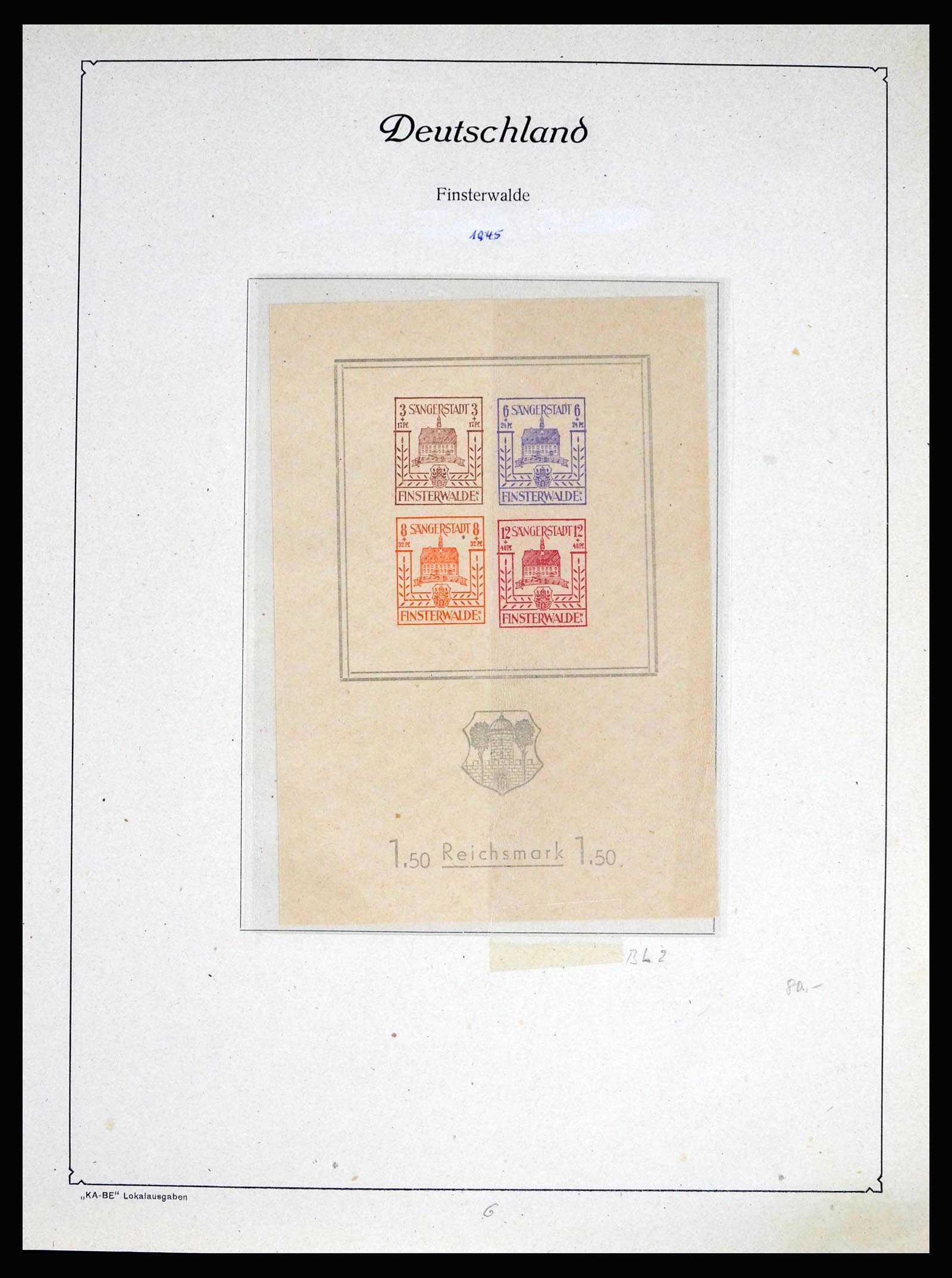 40174 0019 - Stamp collection 40174 Germany localpost 1945-1946.