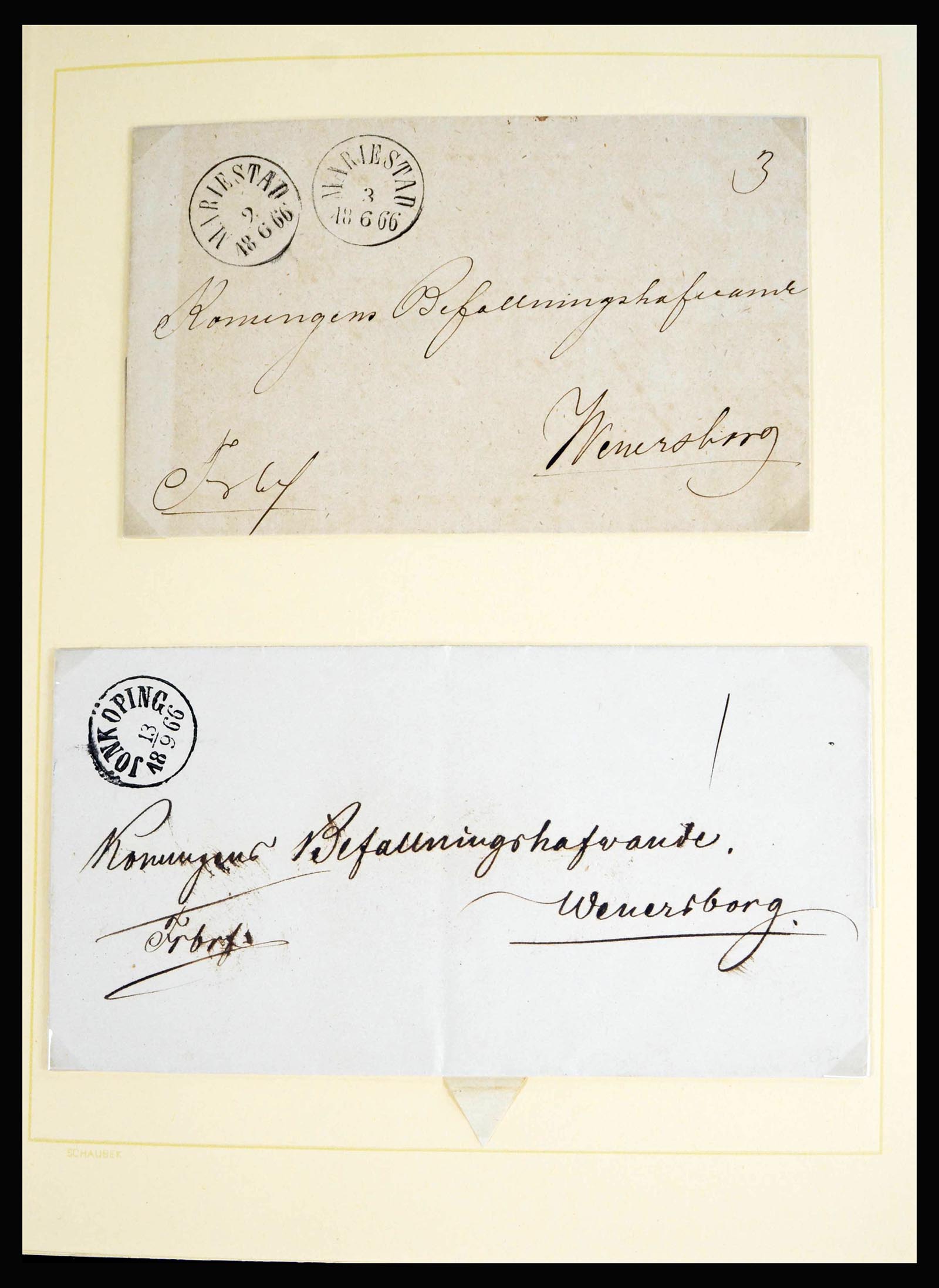 40181 0003 - Stamp collection 40181 Sweden covers 1826-1936.