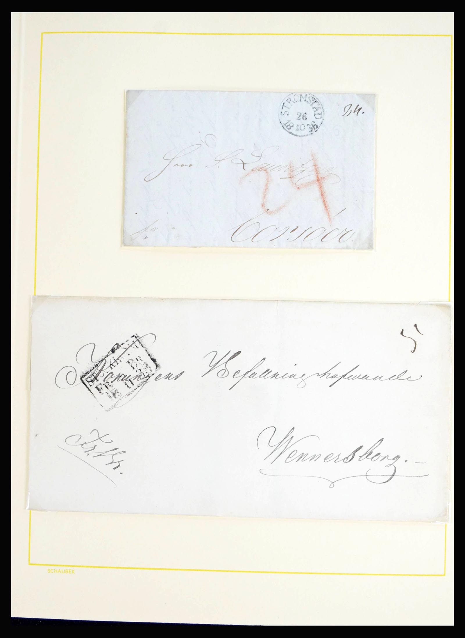 40181 0009 - Stamp collection 40181 Sweden covers 1826-1936.