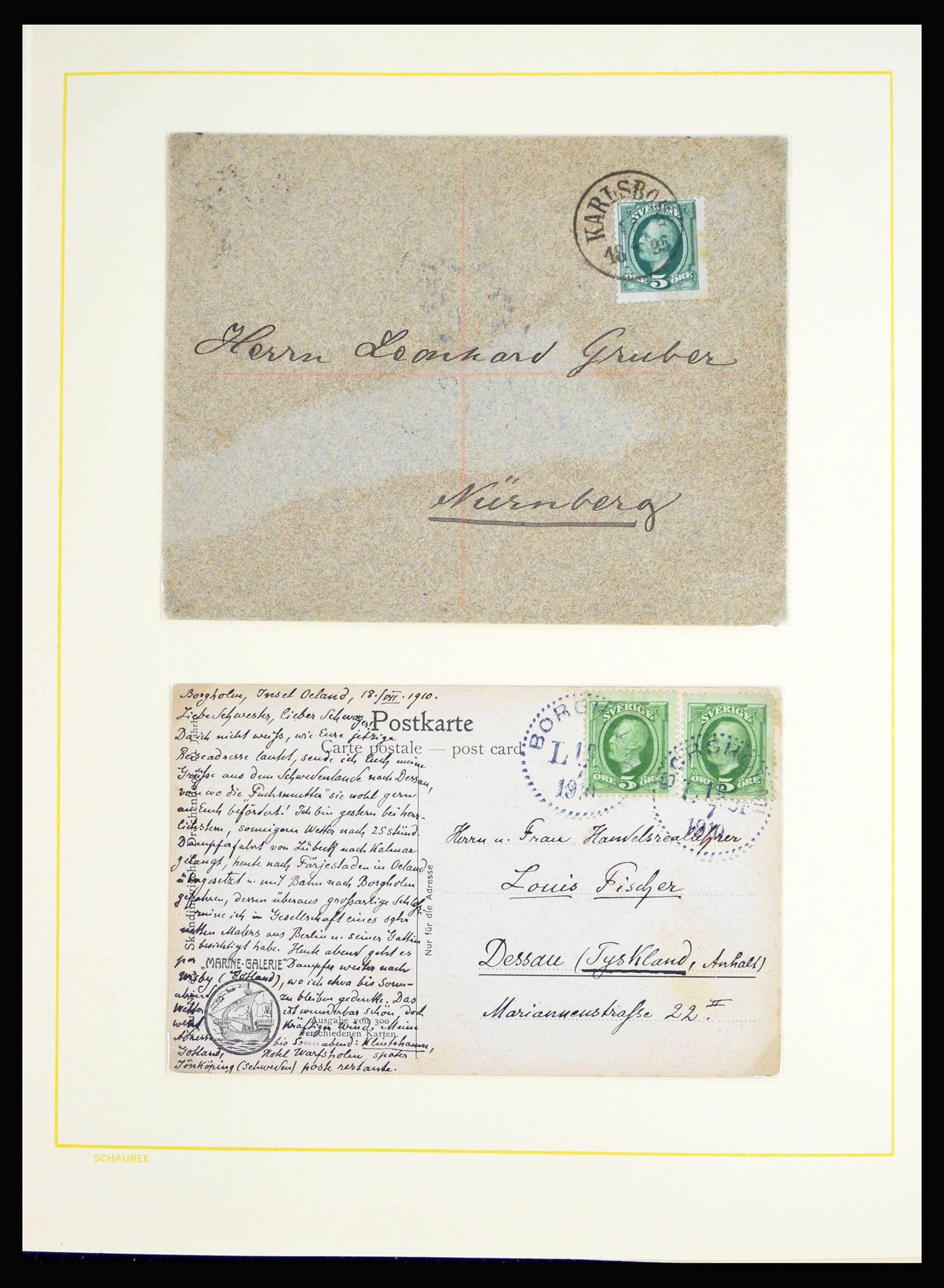 40181 0017 - Stamp collection 40181 Sweden covers 1826-1936.