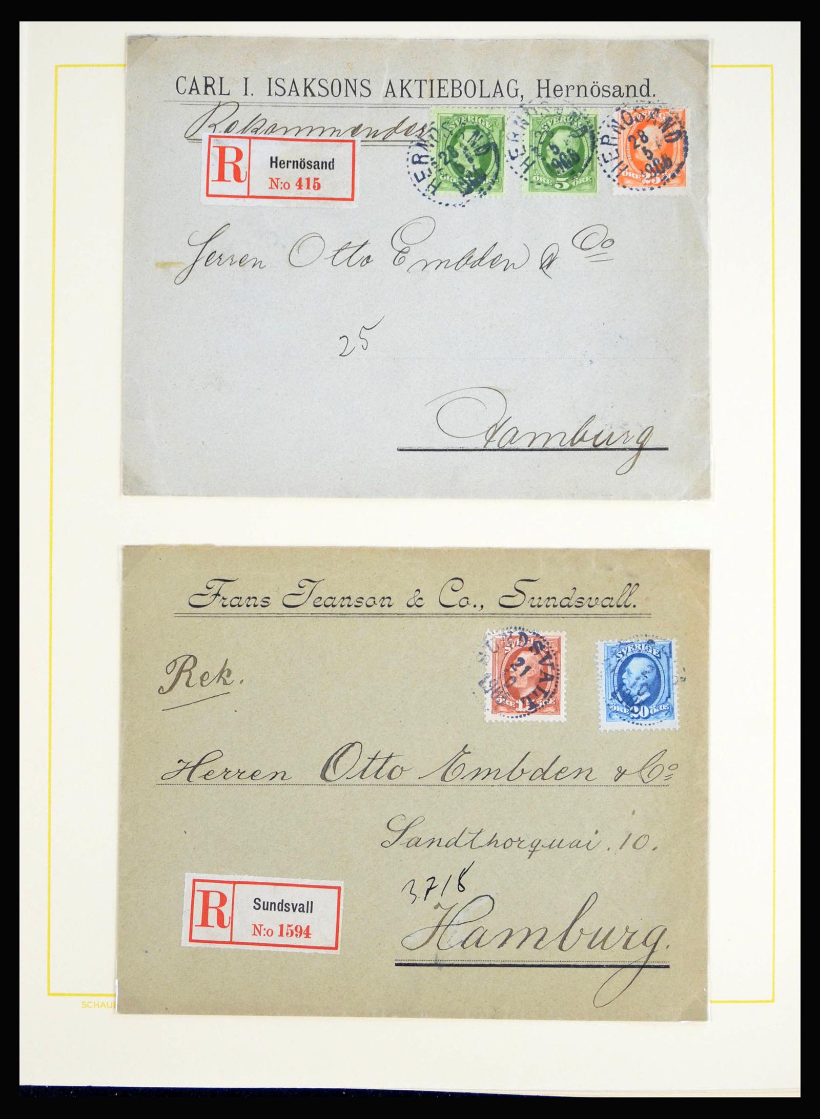 40181 0020 - Stamp collection 40181 Sweden covers 1826-1936.