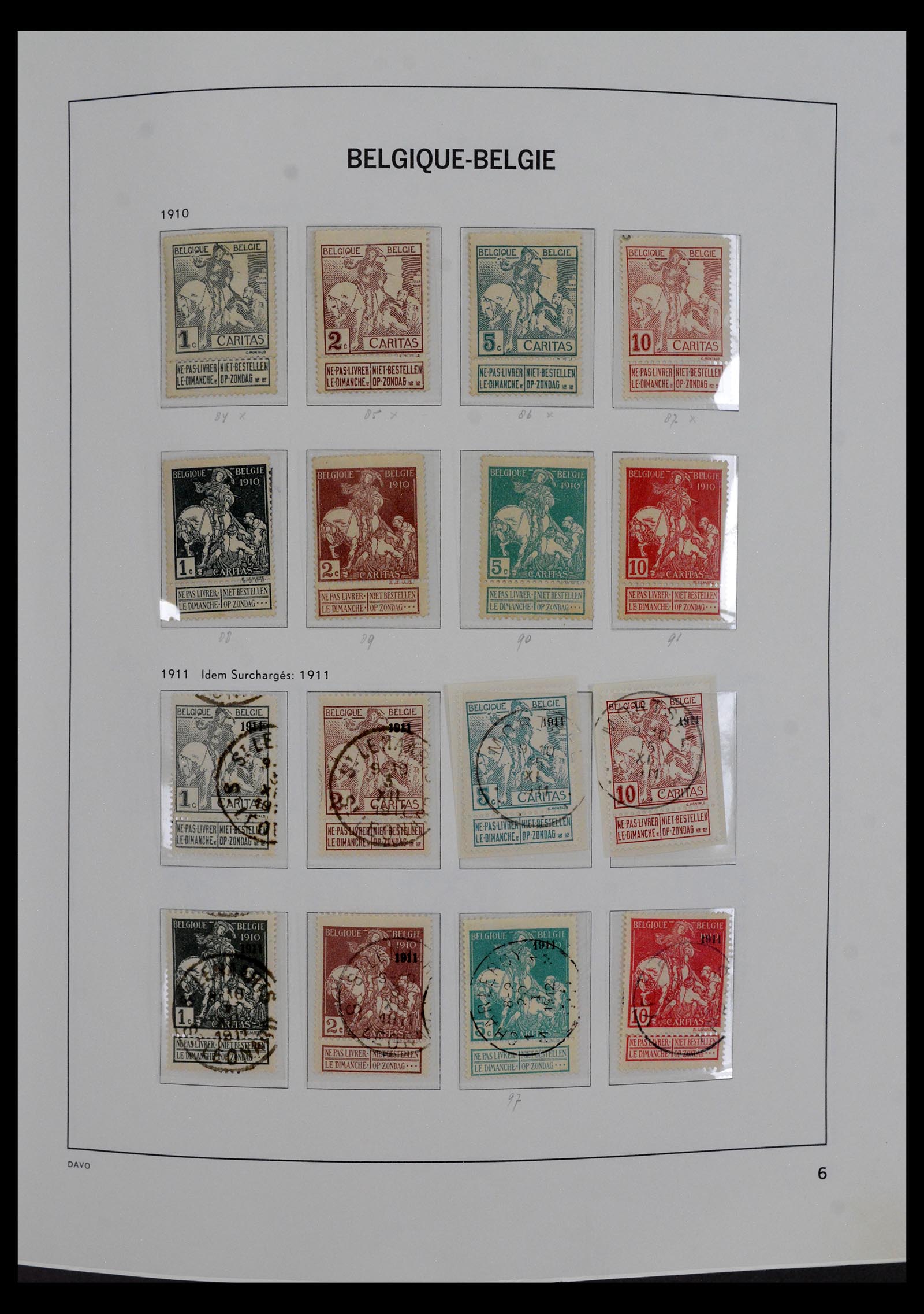 40185 0008 - Stamp collection 40185 Belgium complete 1849-1964.