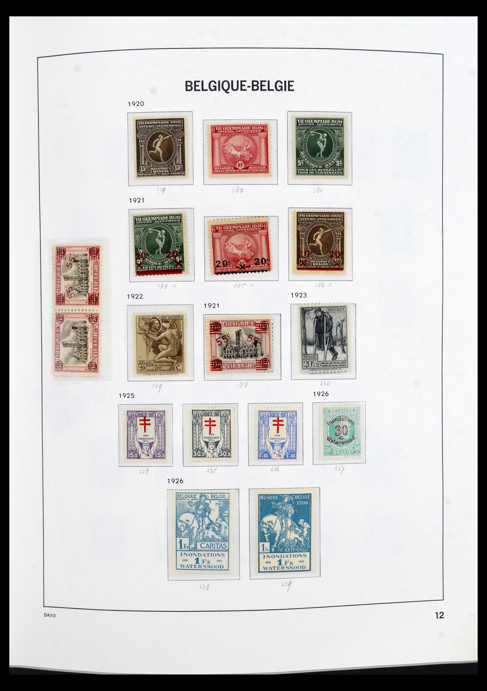 40185 0015 - Stamp collection 40185 Belgium complete 1849-1964.