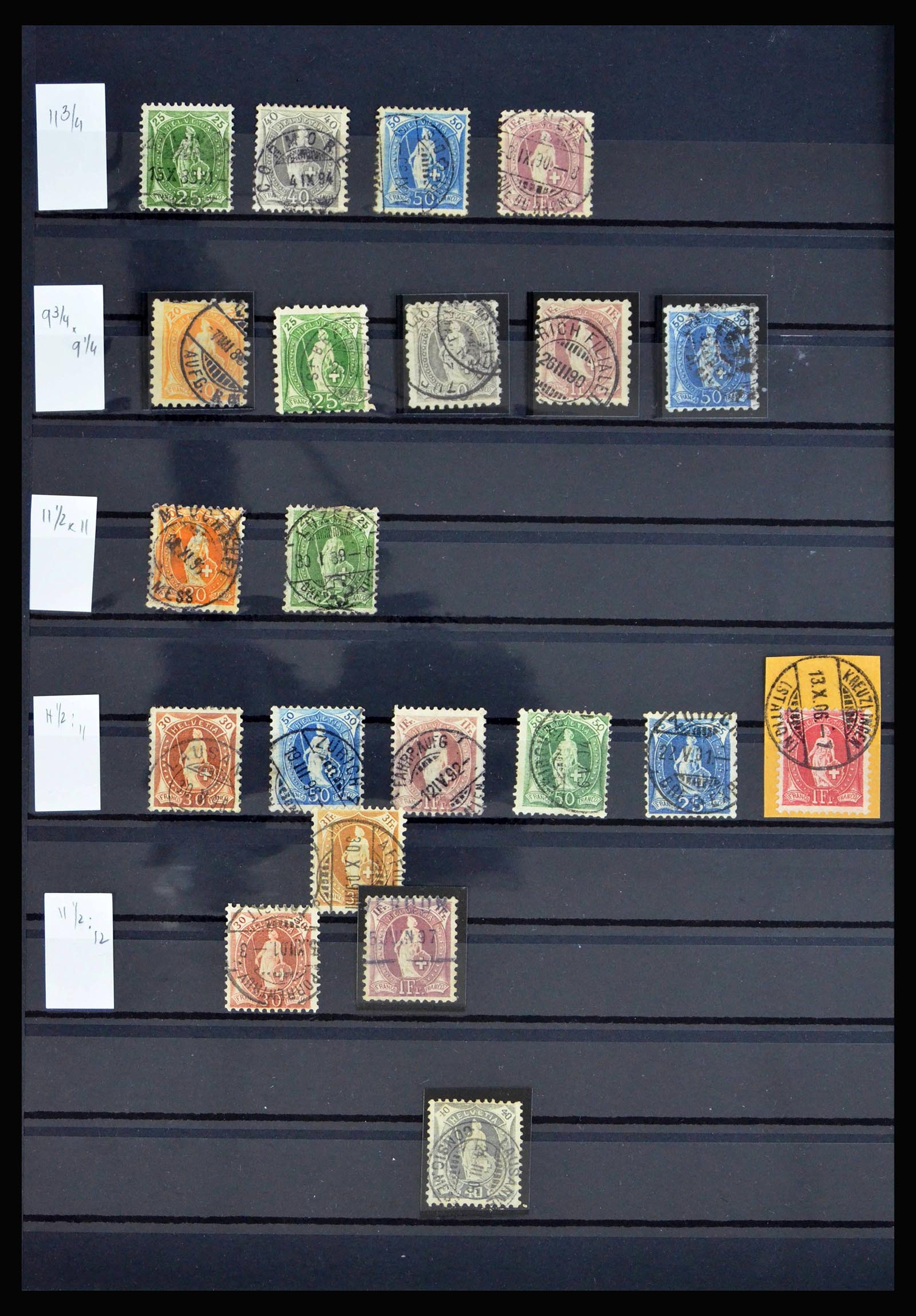 40198 0002 - Stamp collection 40198 Switzerland better stamps 1854-1913.