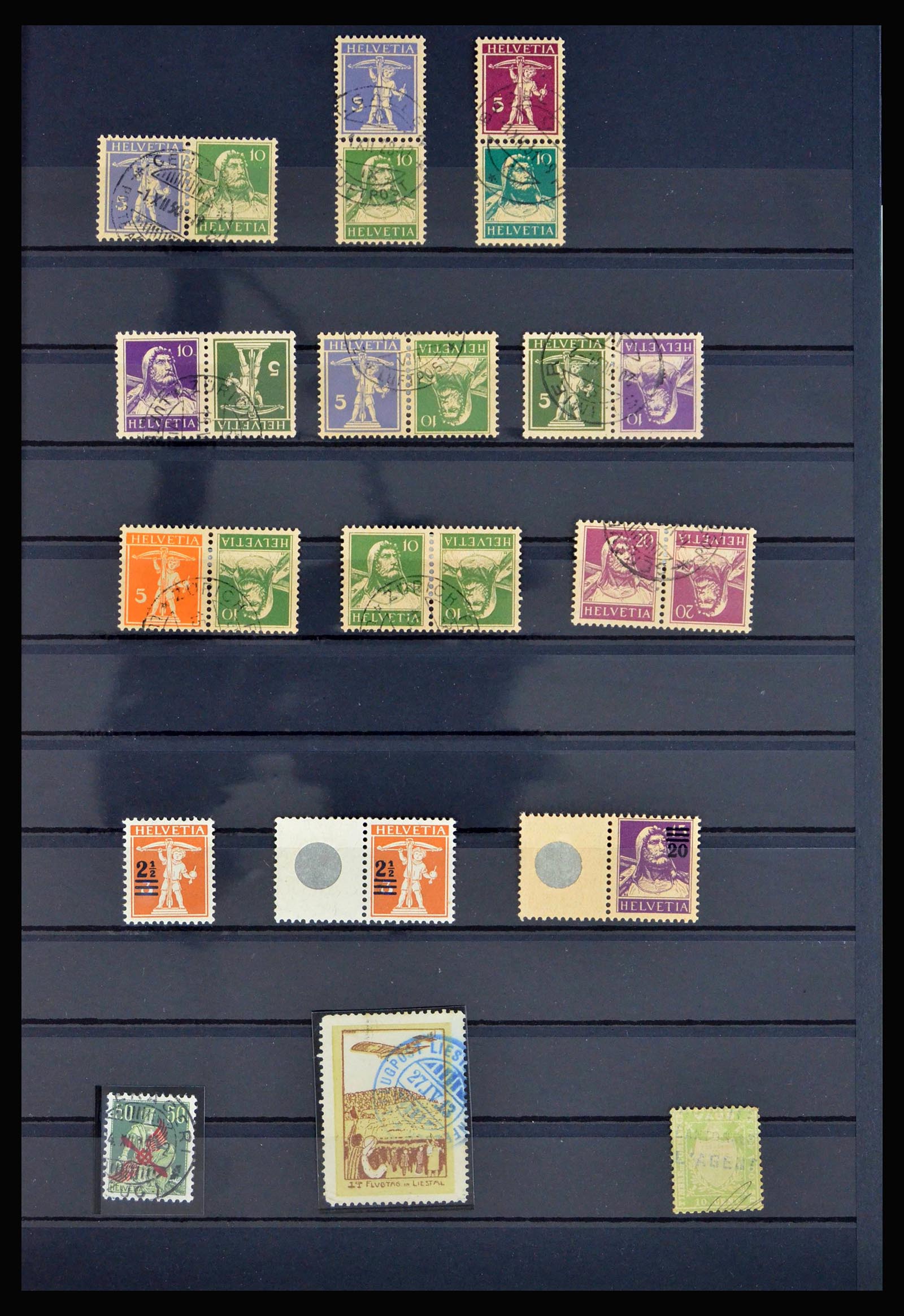 40198 0005 - Stamp collection 40198 Switzerland better stamps 1854-1913.