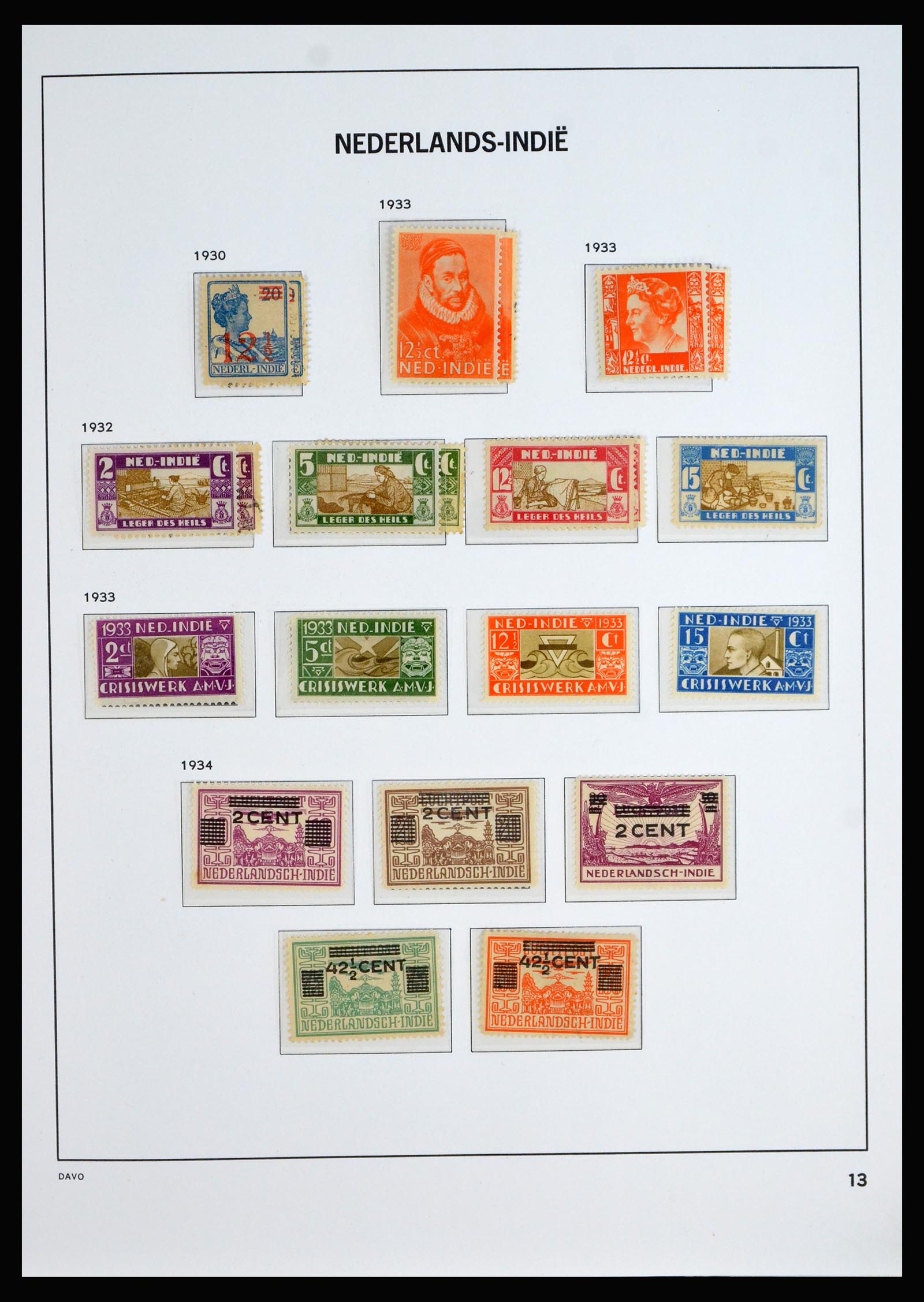 40202 0013 - Stamp collection 40202 Dutch East Indies 1864-1949.