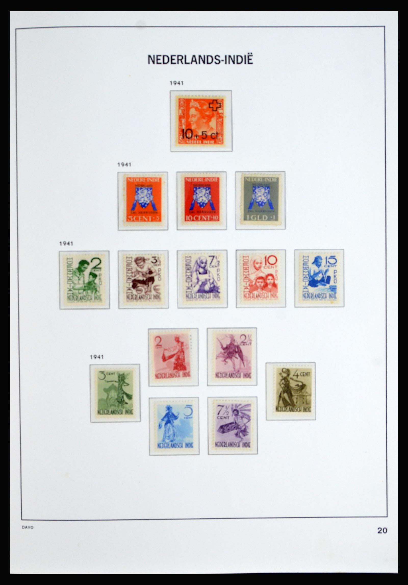 40202 0020 - Stamp collection 40202 Dutch East Indies 1864-1949.