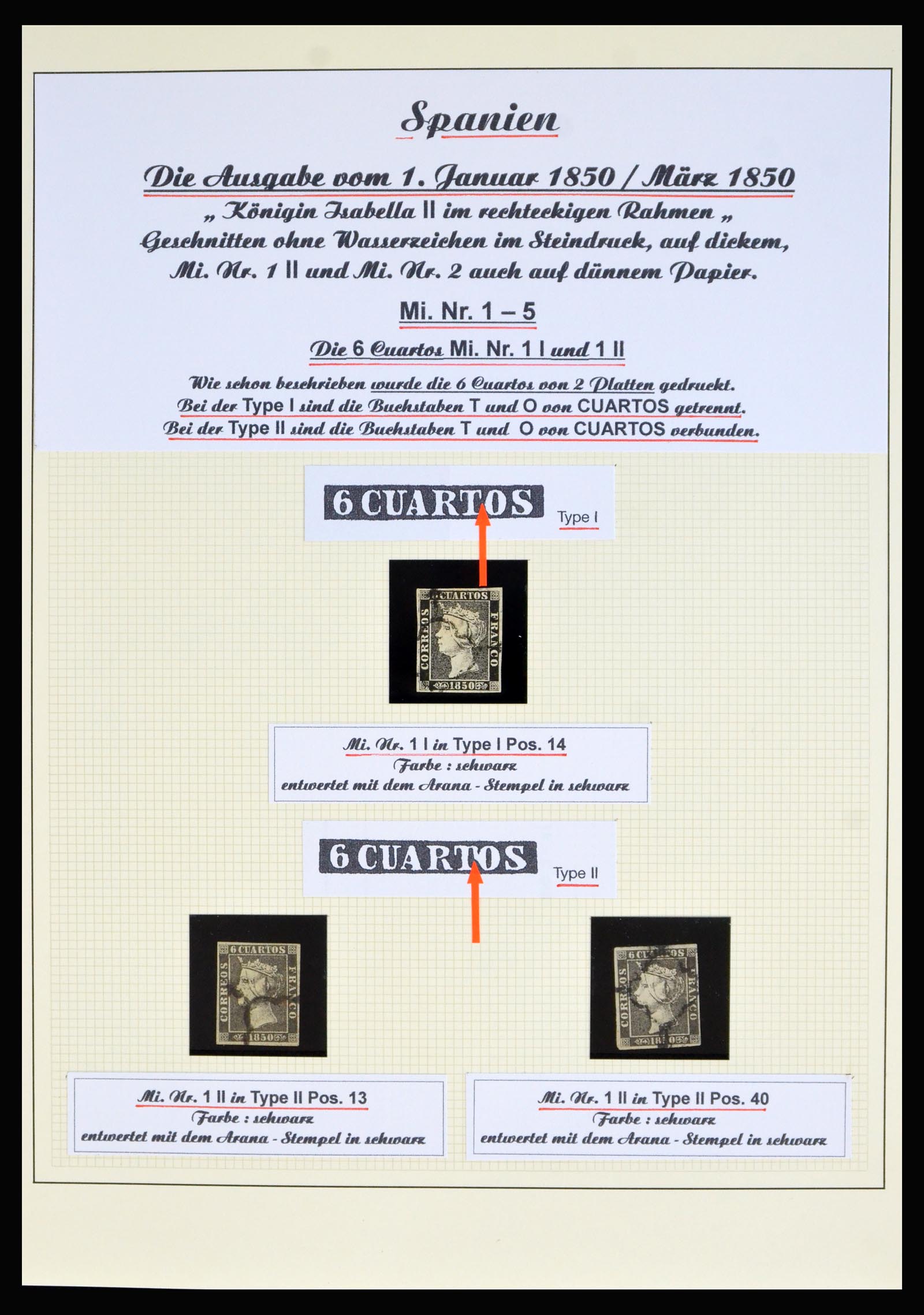 40205 0003 - Stamp collection 40205 Spain classic topcollection 1850-1875.