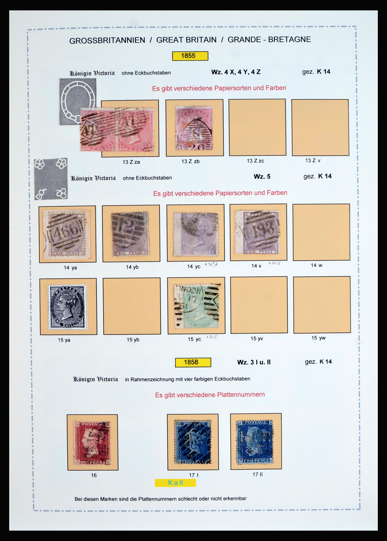 40220 0009 - Stamp collection 40220 Great Britain 1840-1935.