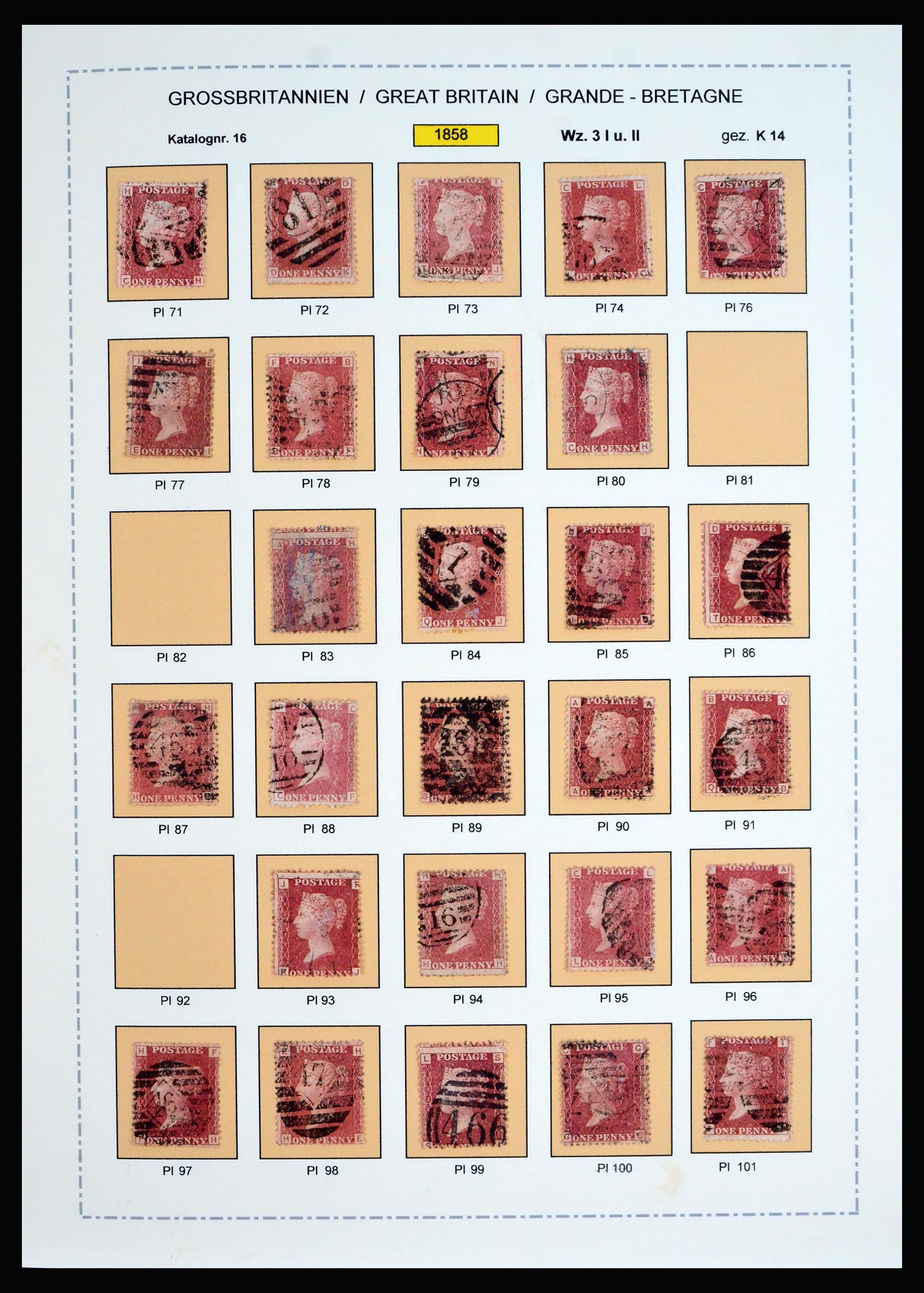 40220 0010 - Stamp collection 40220 Great Britain 1840-1935.