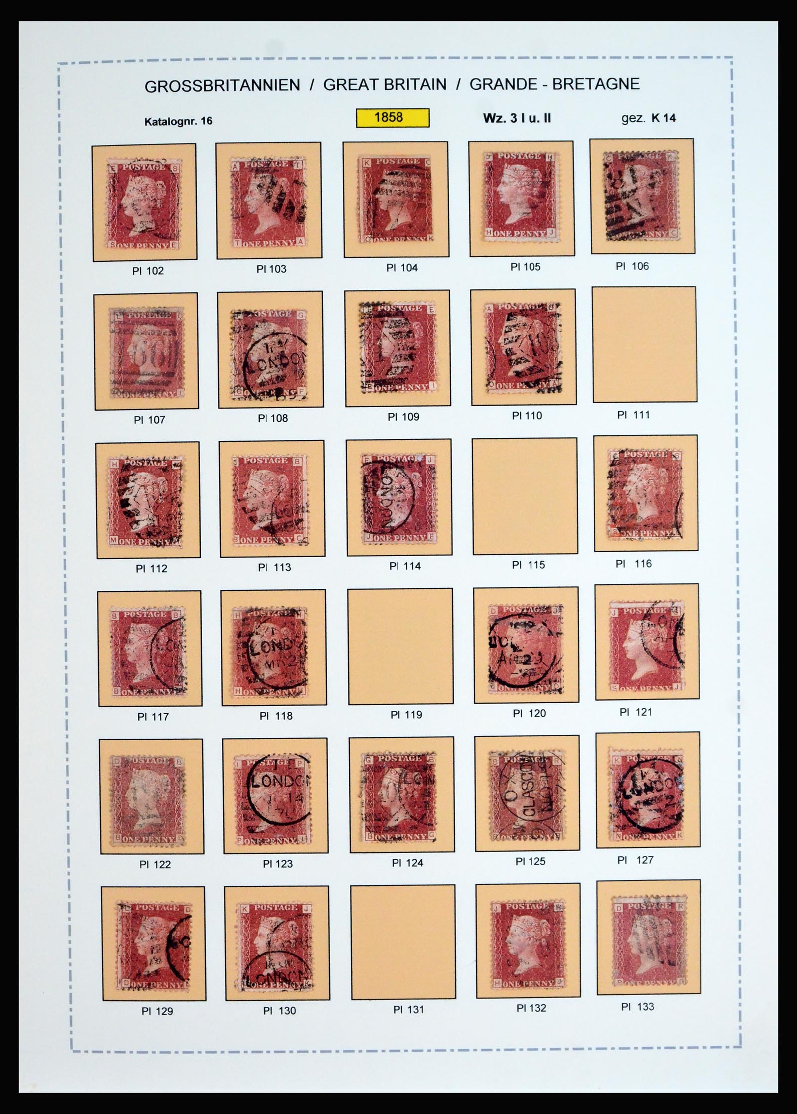 40220 0011 - Stamp collection 40220 Great Britain 1840-1935.