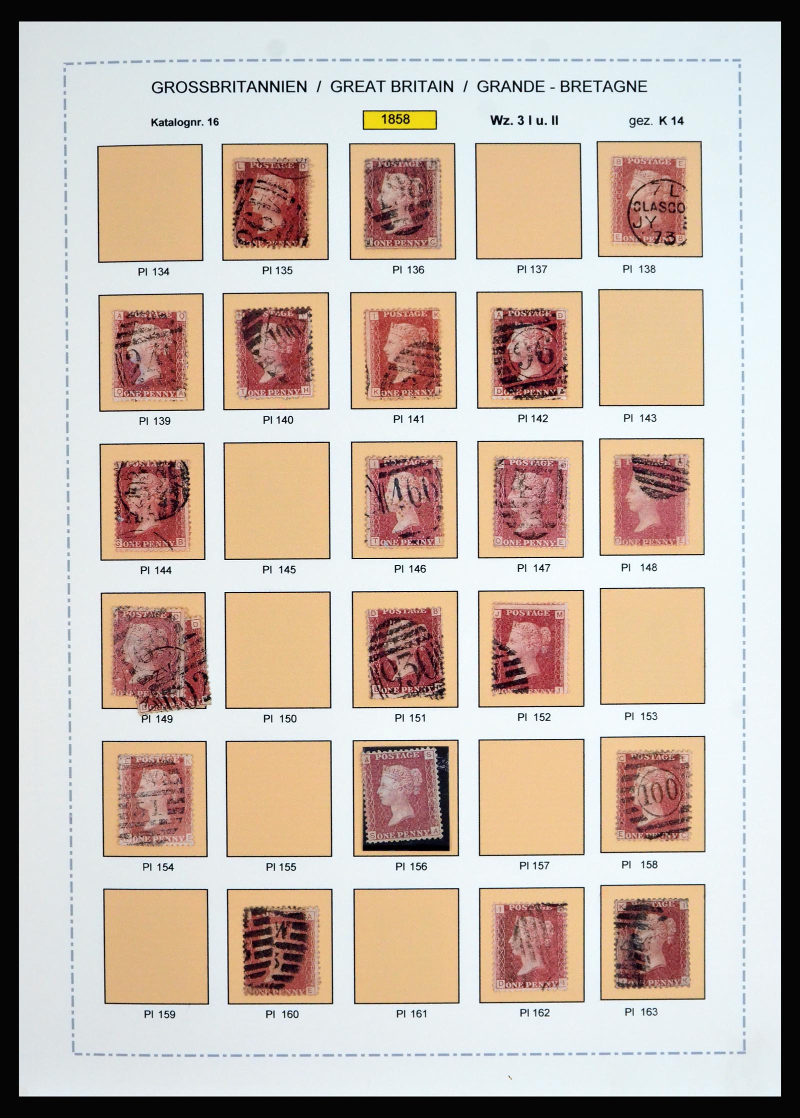 40220 0012 - Stamp collection 40220 Great Britain 1840-1935.