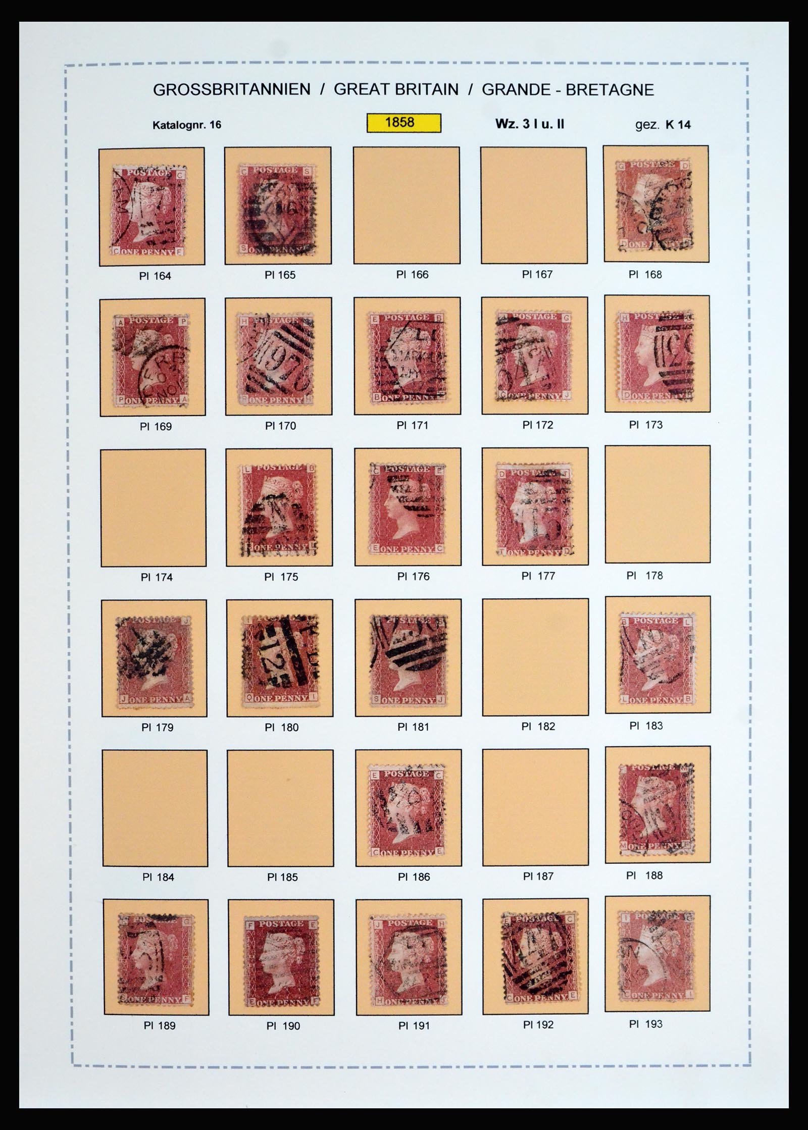 40220 0013 - Stamp collection 40220 Great Britain 1840-1935.