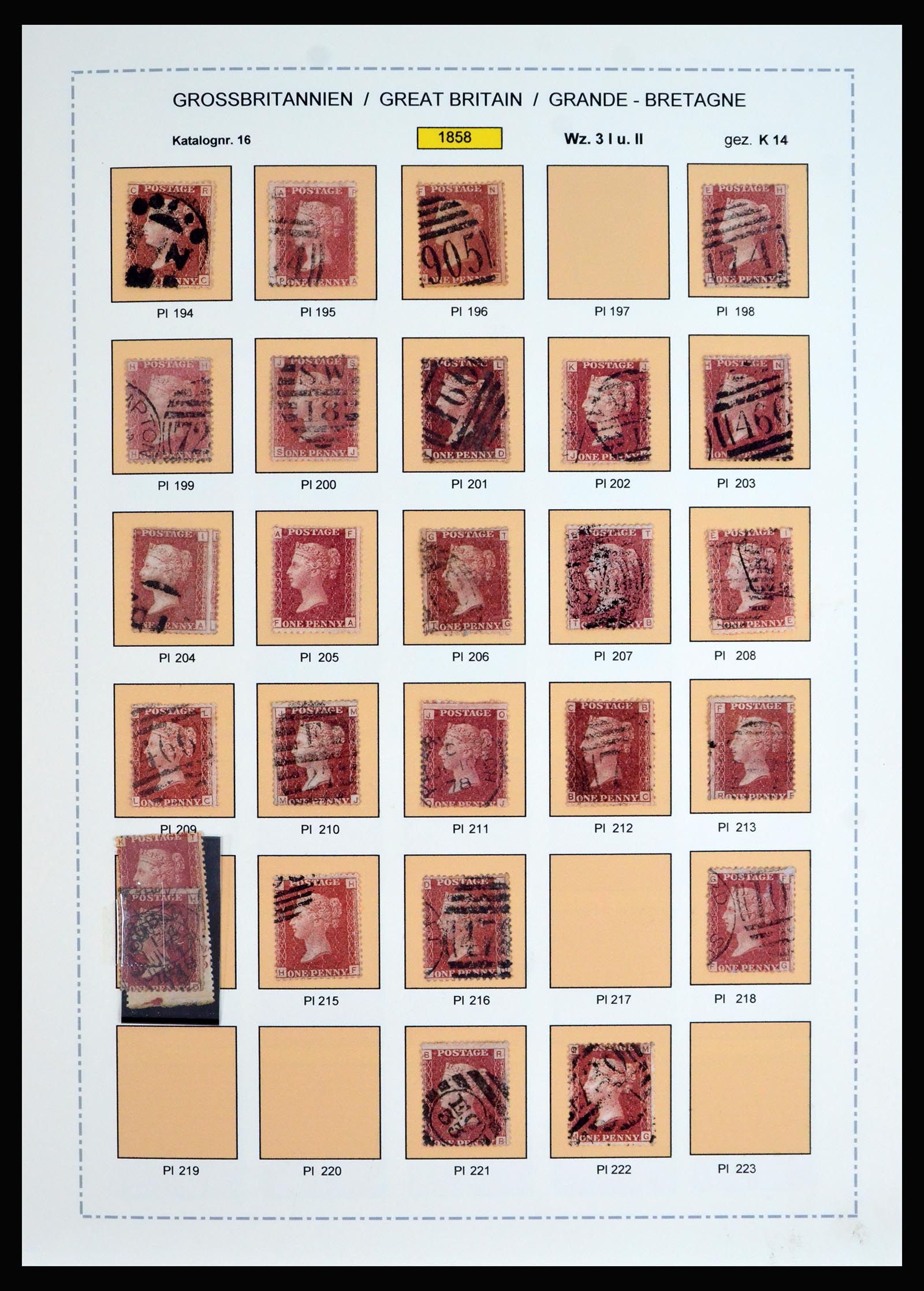 40220 0014 - Stamp collection 40220 Great Britain 1840-1935.