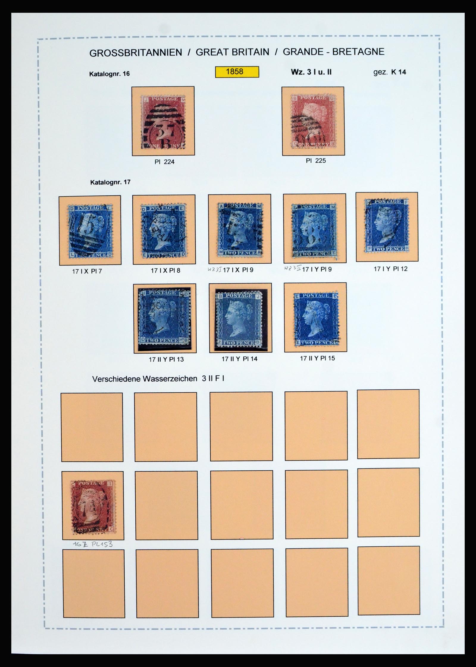 40220 0015 - Stamp collection 40220 Great Britain 1840-1935.