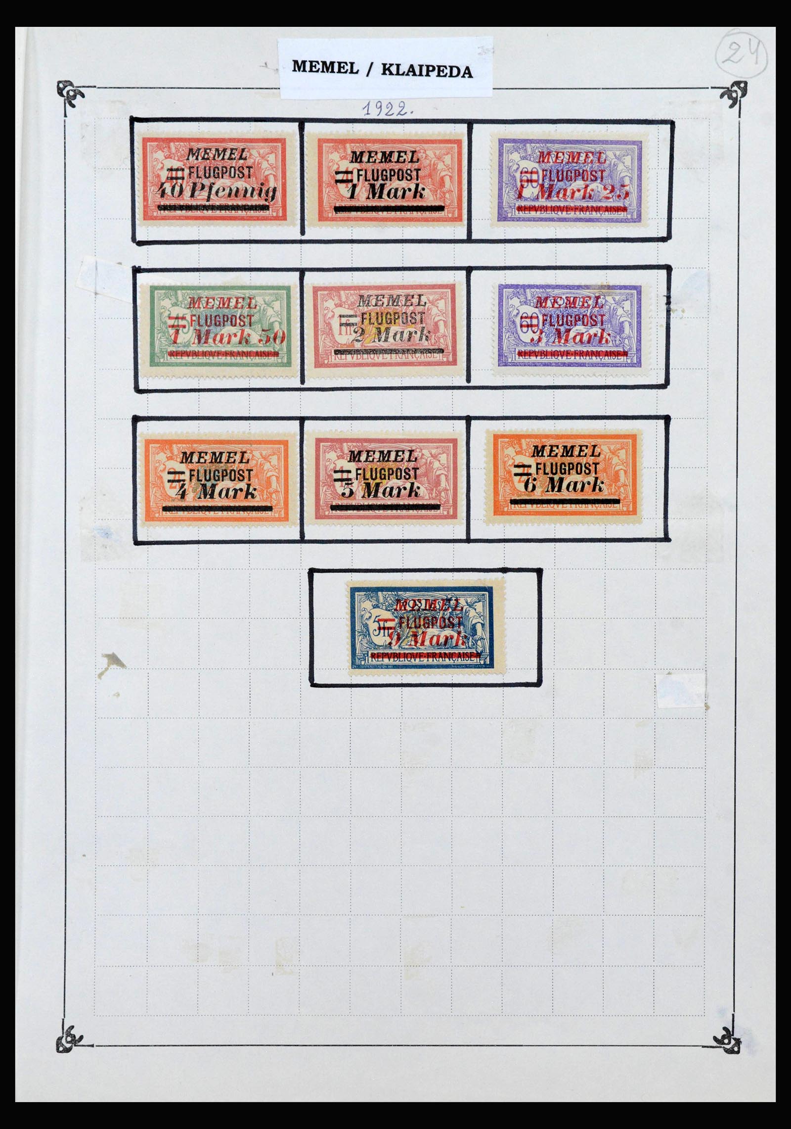 40229 0016 - Stamp collection 40229 Memel 1920-1923.