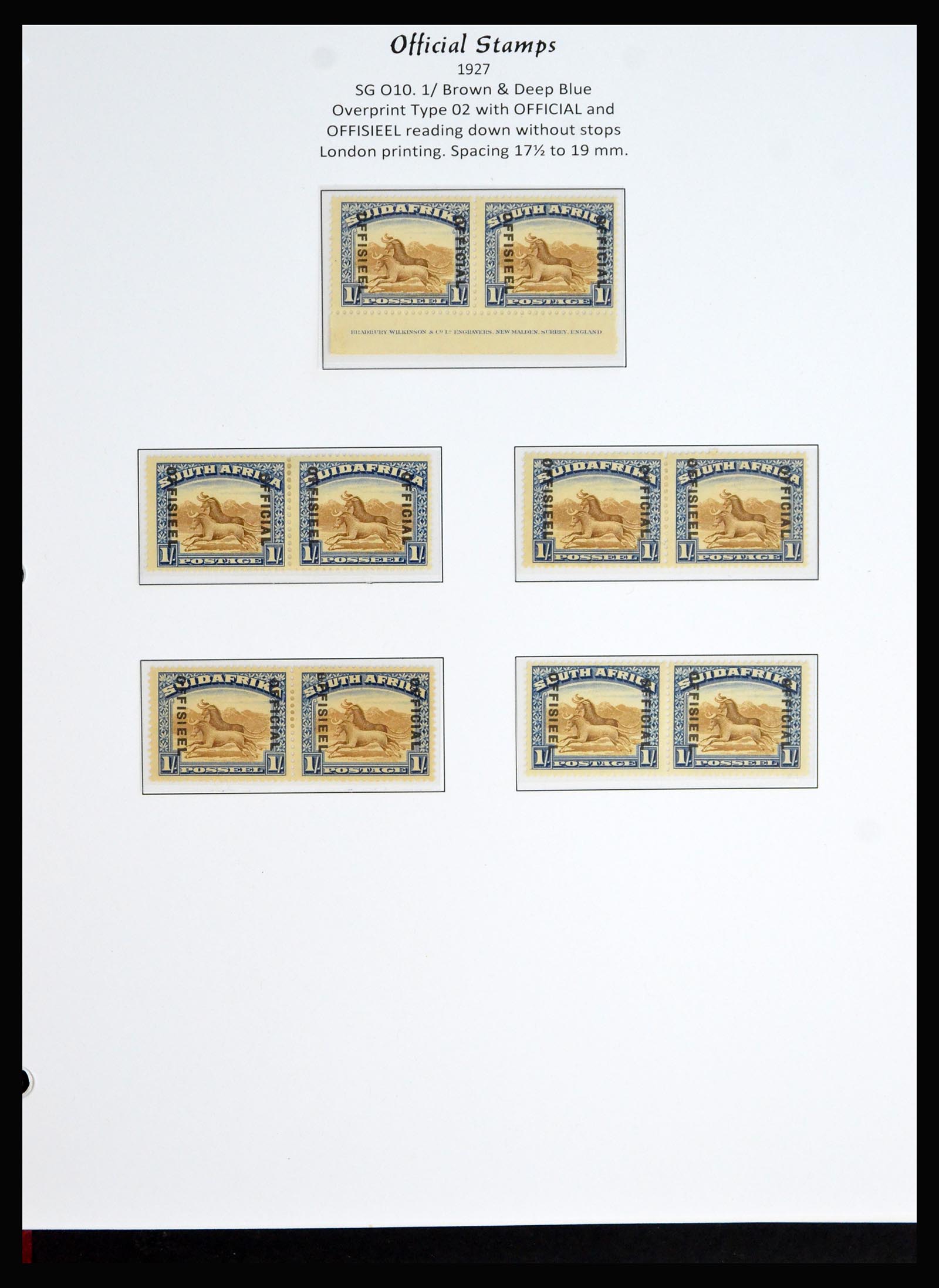 40233 0014 - Stamp collection 40233 South Africa officials 1926-1954.